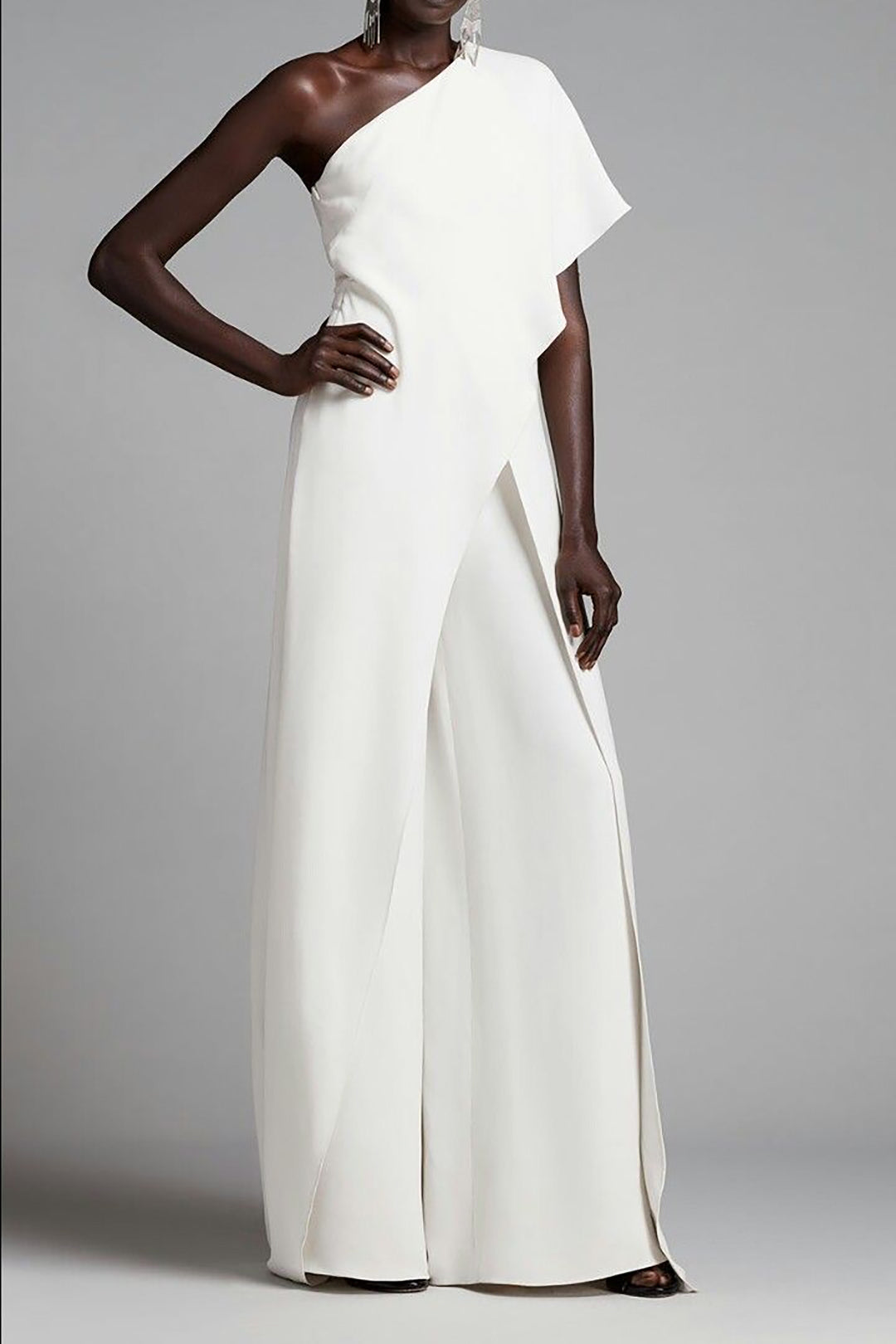 Asymmetrical One Shoulder Wrap Jumpsuit - Y2K Fashion Statement for Trendy Aesthetic Outfits Asymmetrical One Shoulder Wrap Jumpsuit - Y2K Fashion Statement for Trendy Aesthetic Outfits