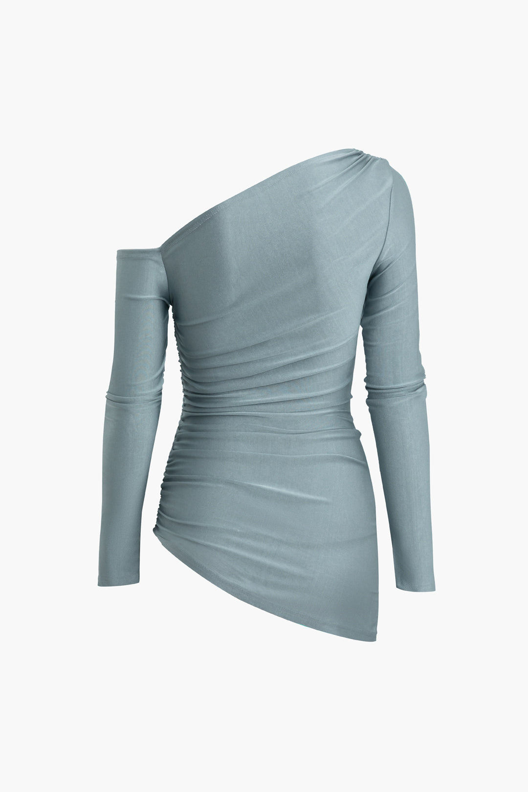 Asymmetrical Ruched Long Sleeve Top with Slim Fit Pants Set for Y2K Aesthetic Outfits Asymmetrical Ruched Long Sleeve Top with Slim Fit Pants Set for Y2K Aesthetic Outfits