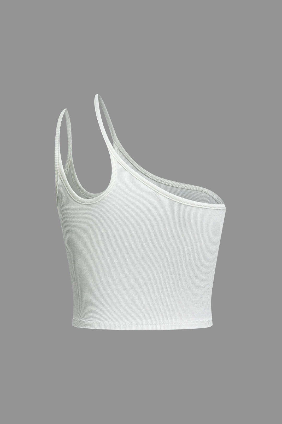 Asymmetrical Shoulder Cami Top - Y2K Aesthetic Cute Crop Top for Coquette and Grunge Styles Asymmetrical Shoulder Cami Top - Y2K Aesthetic Cute Crop Top for Coquette and Grunge Styles