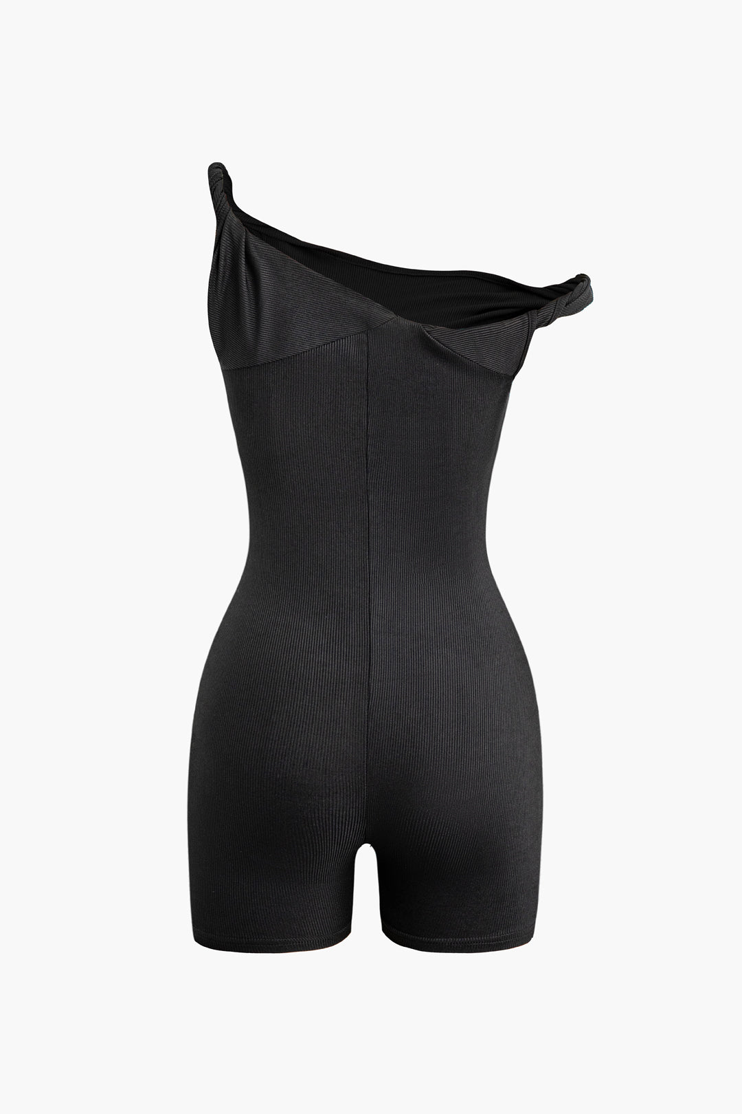 Asymmetrical Twist Romper in Y2K Style - Trendy Coquette Aesthetic Outfit for Chic Looks Asymmetrical Twist Romper in Y2K Style - Trendy Coquette Aesthetic Outfit for Chic Looks