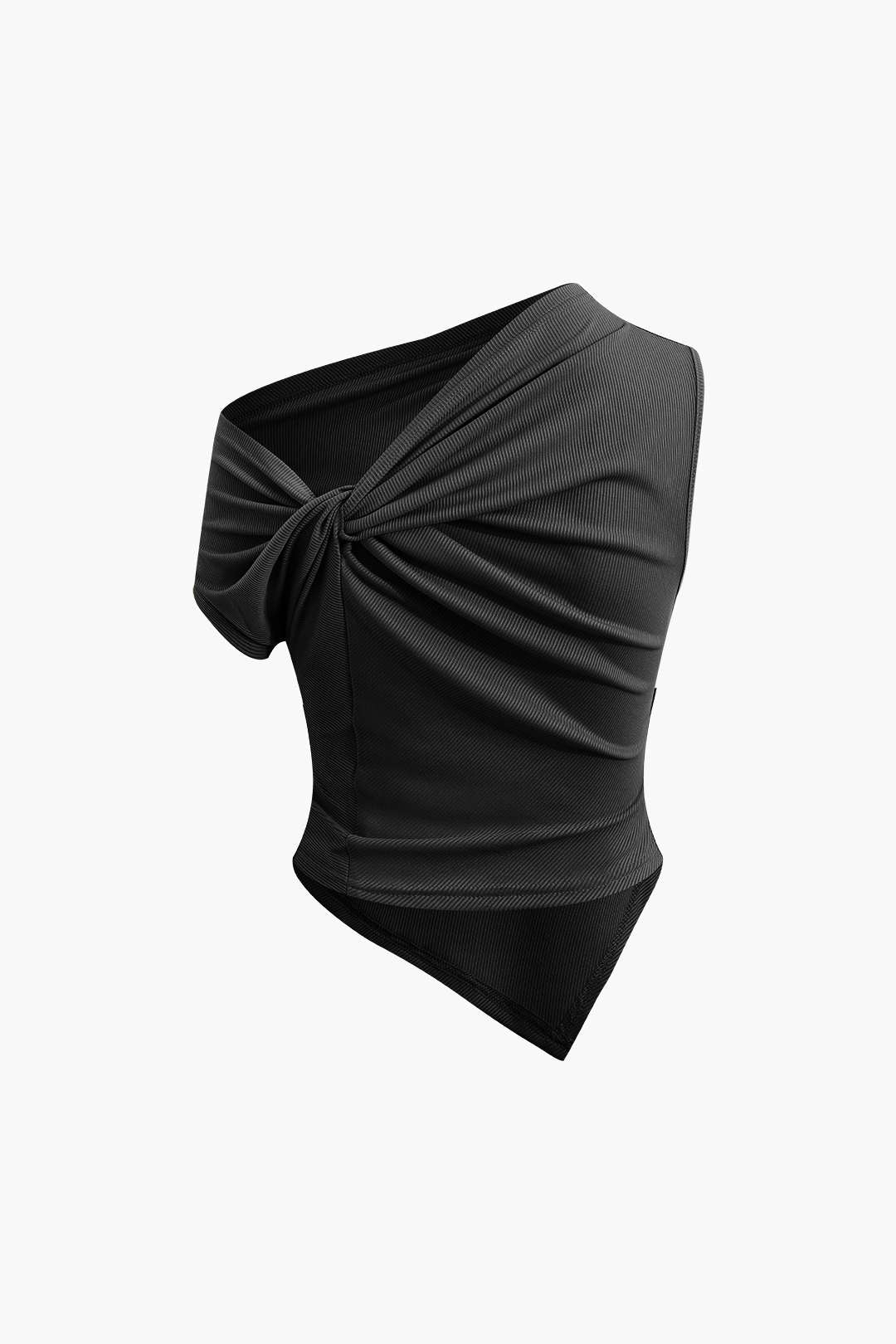 Asymmetrical Twist Top with High Waist Maxi Skirt Set for Y2K Fashion Lovers Asymmetrical Twist Top with High Waist Maxi Skirt Set for Y2K Fashion Lovers