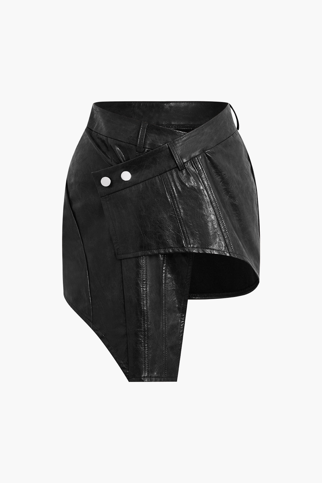 Asymmetrical Y2K Faux Leather Mini Skirt for Edgy Grunge and Coquette Aesthetic Outfits Asymmetrical Y2K Faux Leather Mini Skirt for Edgy Grunge and Coquette Aesthetic Outfits
