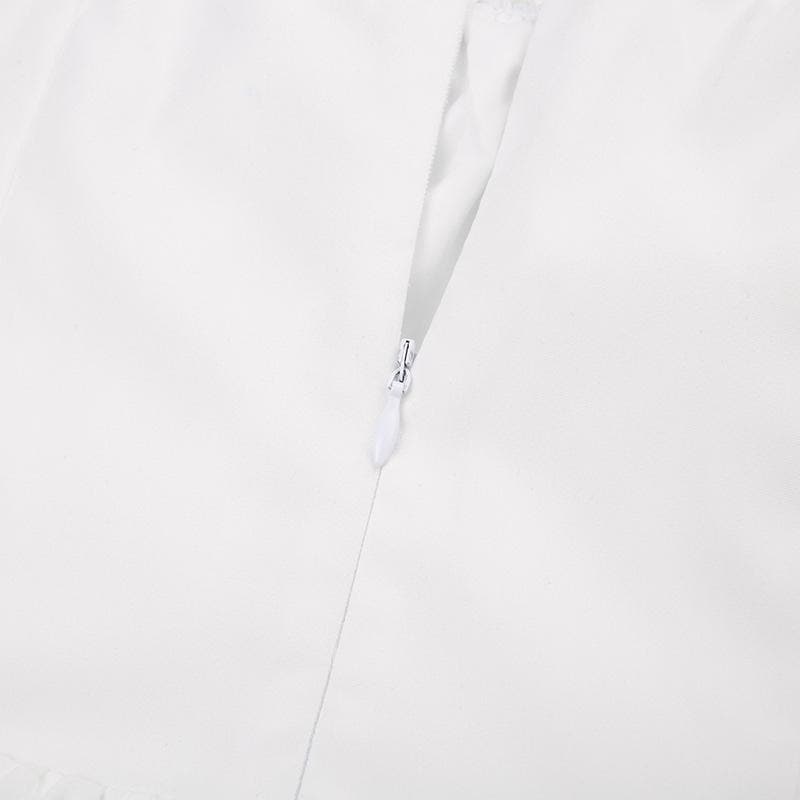 Backless Solid Mini Dress with Zip-Up and Lace Hem - Y2K Aesthetic Fashion Essential Backless Solid Mini Dress with Zip-Up and Lace Hem - Y2K Aesthetic Fashion Essential