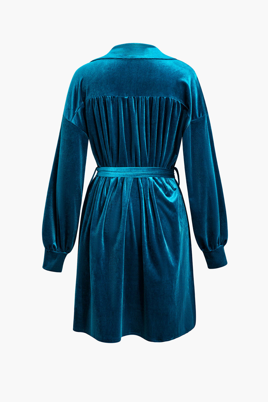 Belted Mini Shirt Dress with Velvet Chest Pocket - Y2K Aesthetic Fashion Essential Belted Mini Shirt Dress with Velvet Chest Pocket - Y2K Aesthetic Fashion Essential