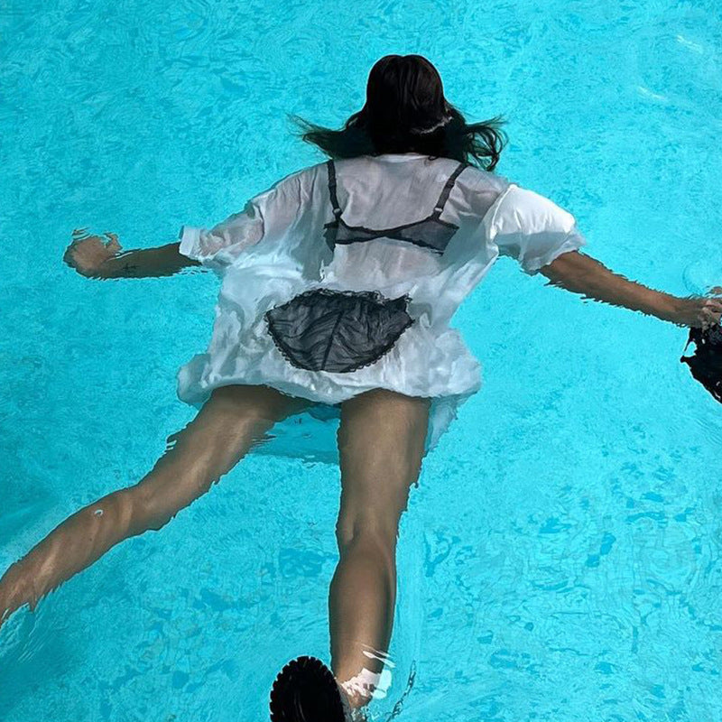 Bikini Print Round Neck Mini T-Shirt Dress - Y2K Aesthetic Cute Summer Outfit Bikini Print Round Neck Mini T-Shirt Dress - Y2K Aesthetic Cute Summer Outfit