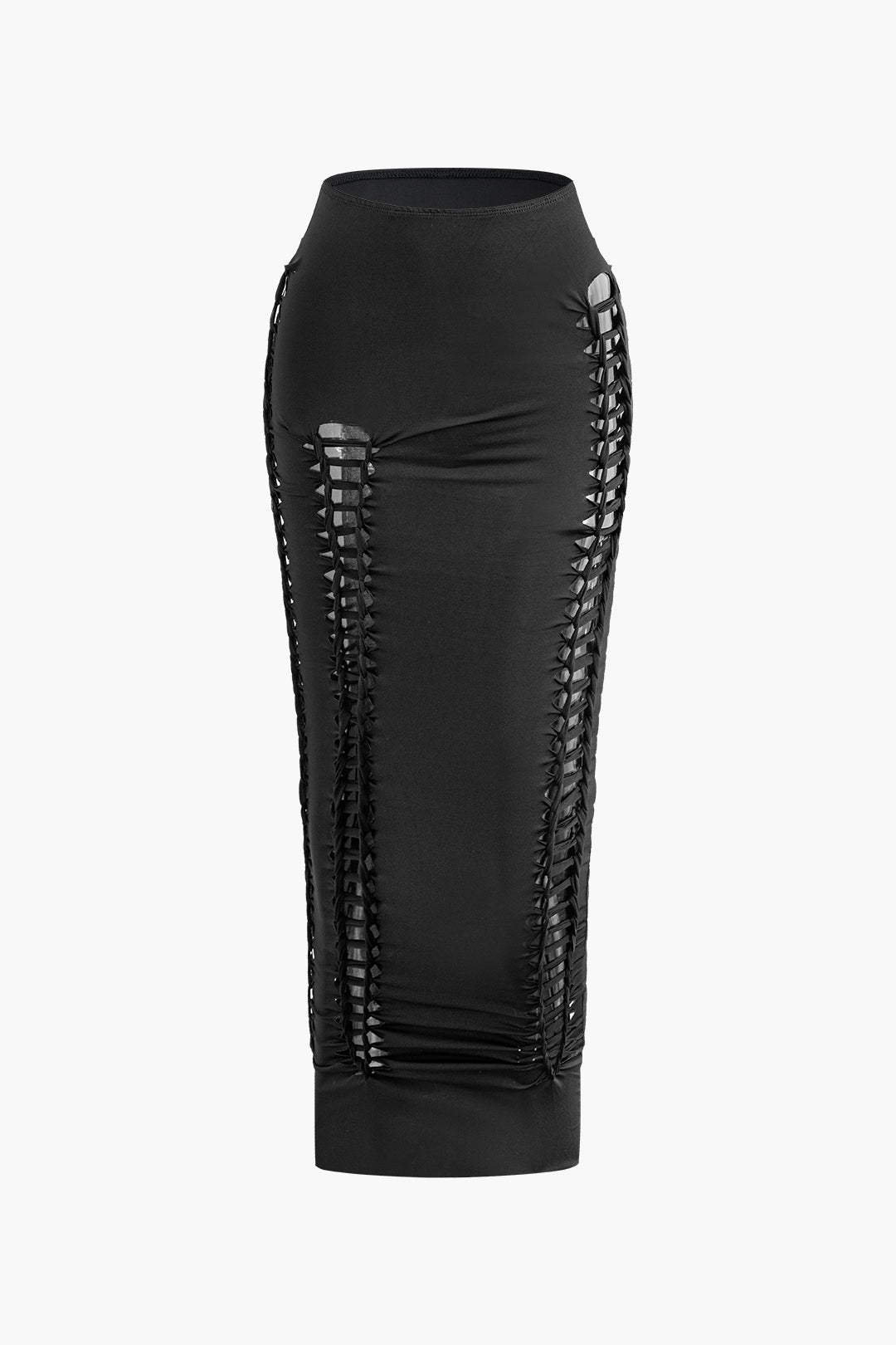 Braided Cut-Out Sleeveless Tank Top & Maxi Skirt Set for Y2K Aesthetic Outfits Braided Cut-Out Sleeveless Tank Top & Maxi Skirt Set for Y2K Aesthetic Outfits