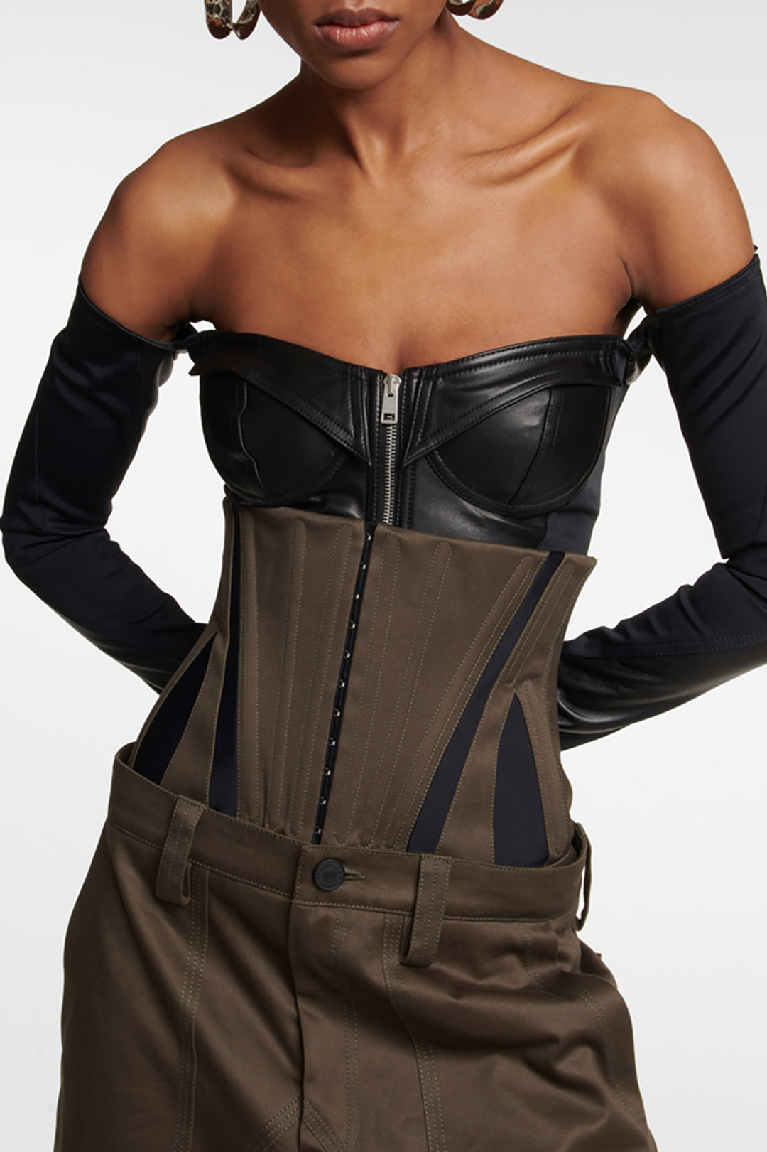 Buckle Corset and Flap Pocket Y2K Straight Leg Pants Set for Trendy Aesthetic Outfits Buckle Corset and Flap Pocket Y2K Straight Leg Pants Set for Trendy Aesthetic Outfits