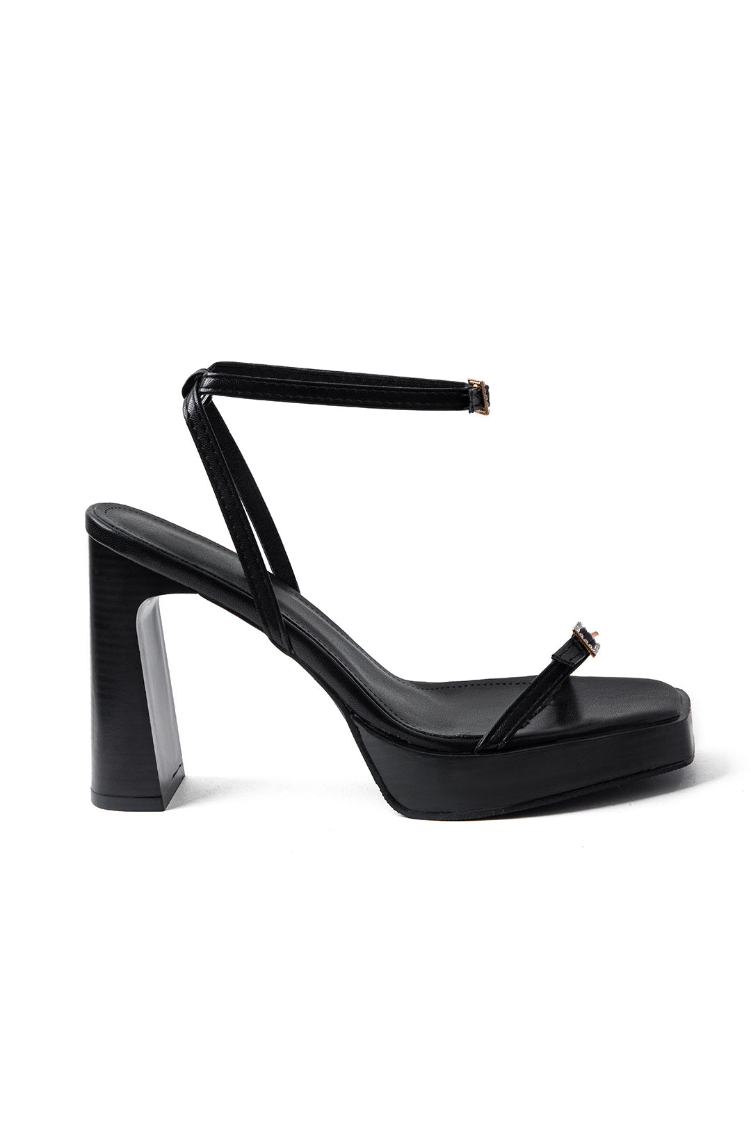 Buckle Strap Chunky Heeled Sandals for Y2K Fashion and Coquette Aesthetic Outfits