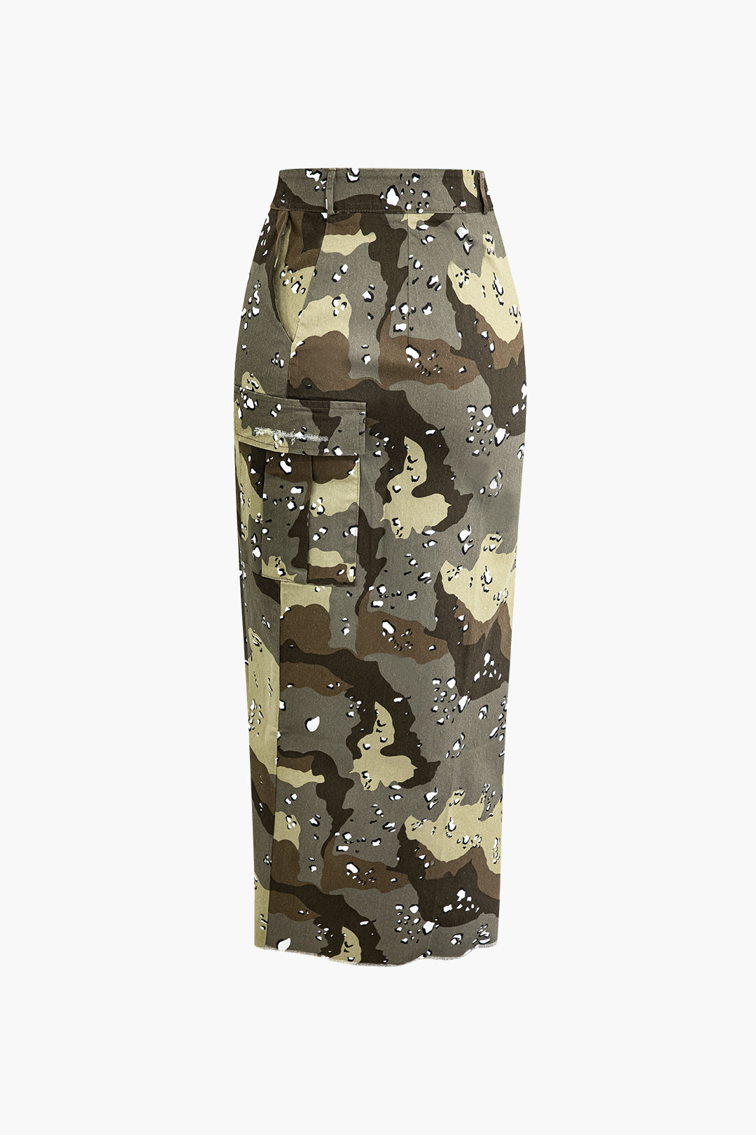 Camo Print Cargo Skirt with Flap Pockets for Y2K and Grunge Aesthetic Outfits Camo Print Cargo Skirt with Flap Pockets for Y2K and Grunge Aesthetic Outfits