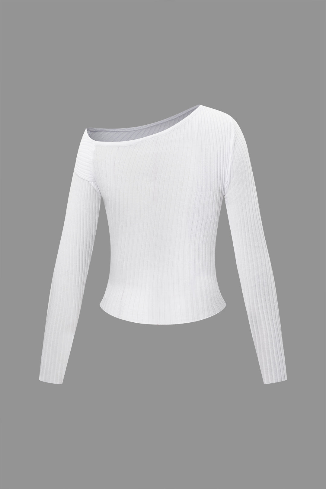 Chic Asymmetrical Long Sleeve Knit Top for Y2K Fashion and Coquette Aesthetic Styles Chic Asymmetrical Long Sleeve Knit Top for Y2K Fashion and Coquette Aesthetic Styles