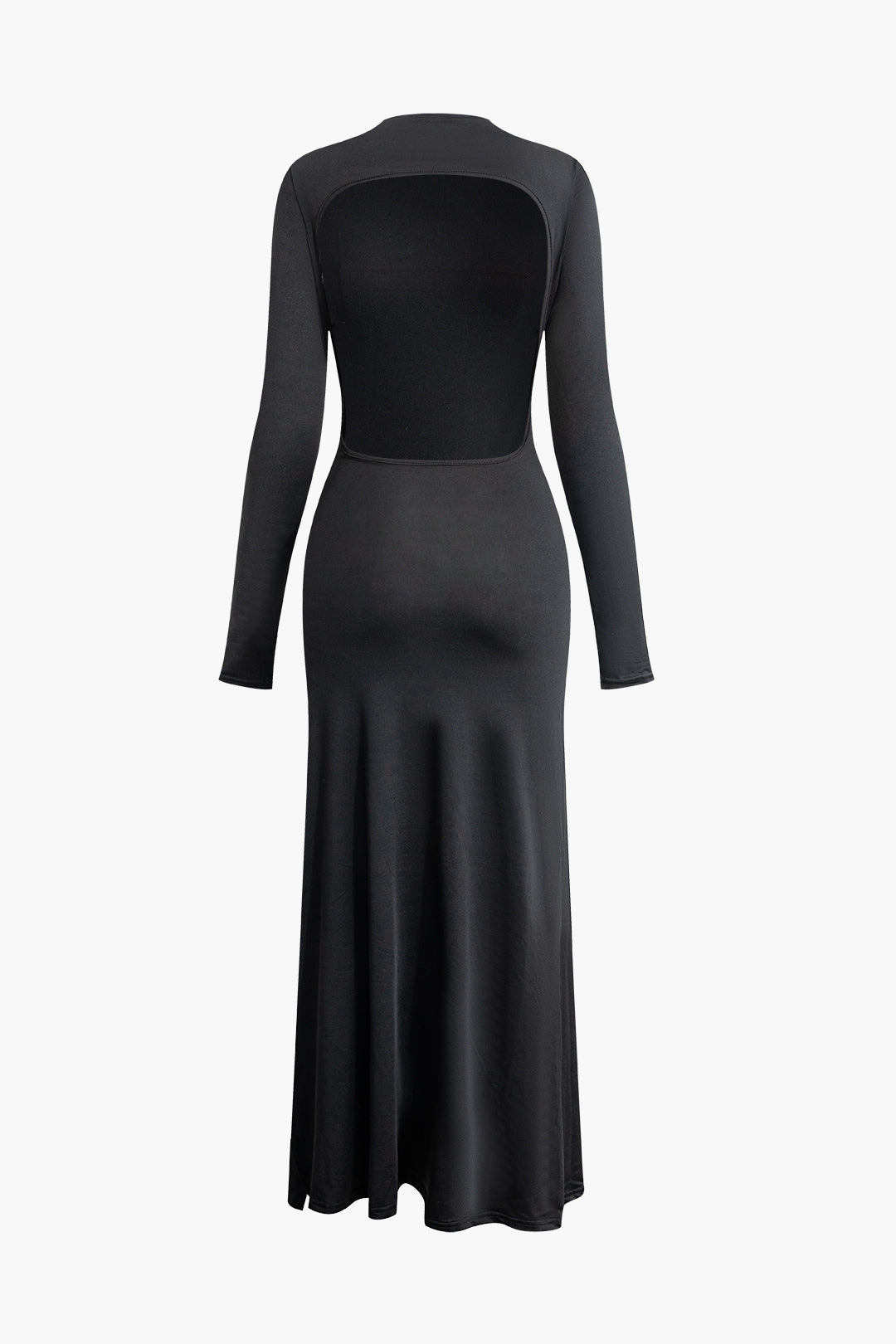Chic Backless Slit Long Sleeve Maxi Dress for Y2K Fashion and Coquette Aesthetic Chic Backless Slit Long Sleeve Maxi Dress for Y2K Fashion and Coquette Aesthetic