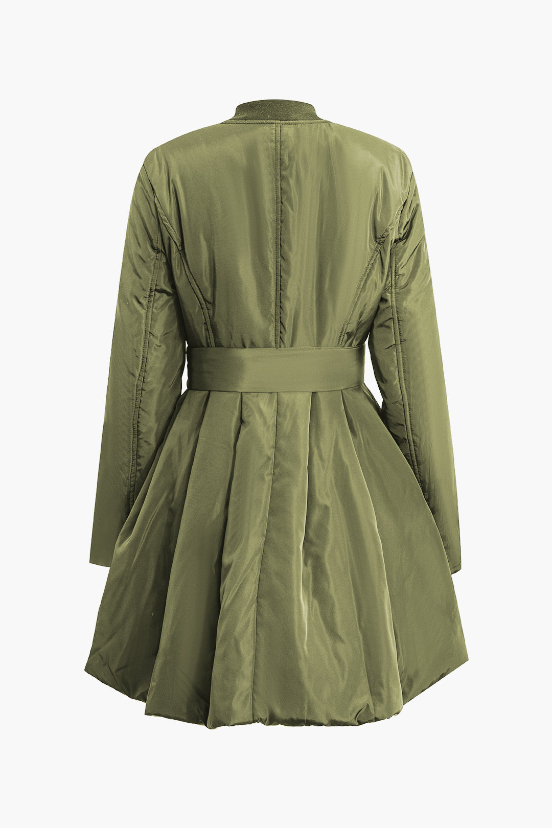 Chic Belted V-Neck Puffer Coat for Y2K Fashion Lovers and Coquette Aesthetic Enthusiasts Chic Belted V-Neck Puffer Coat for Y2K Fashion Lovers and Coquette Aesthetic Enthusiasts