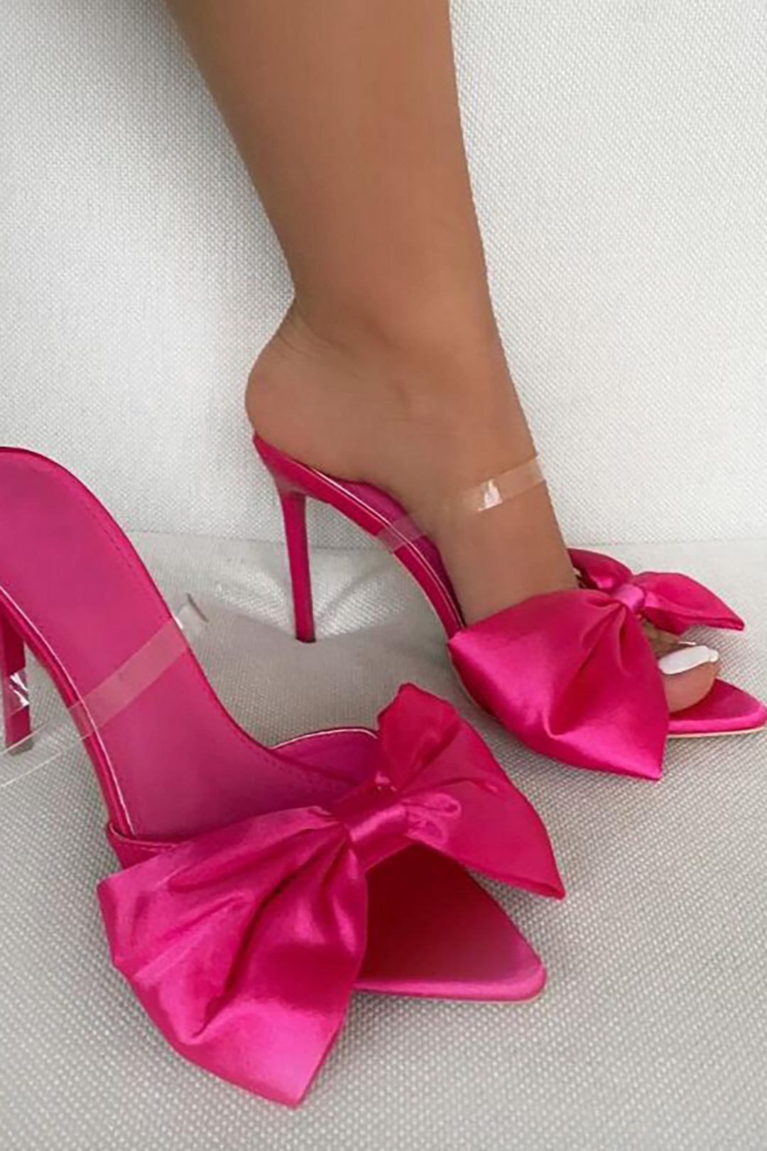 Chic Bowtie Slingback High Heels for Y2K Fashion and Coquette Aesthetic Outfits