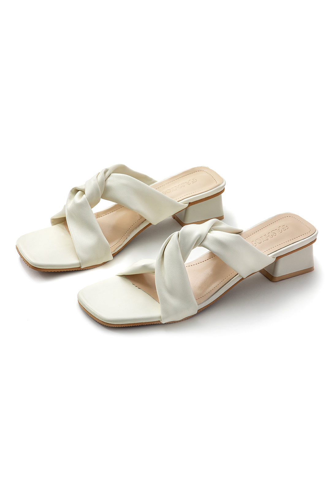 Chic Cross Twisted Square Toe Block Heeled Sandals for Y2K Fashion Lovers