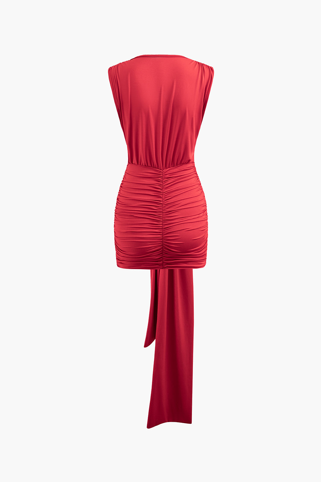 Chic Deep V-Neck Ruched Sleeveless Mini Dress for Y2K Aesthetic Outfits Chic Deep V-Neck Ruched Sleeveless Mini Dress for Y2K Aesthetic Outfits