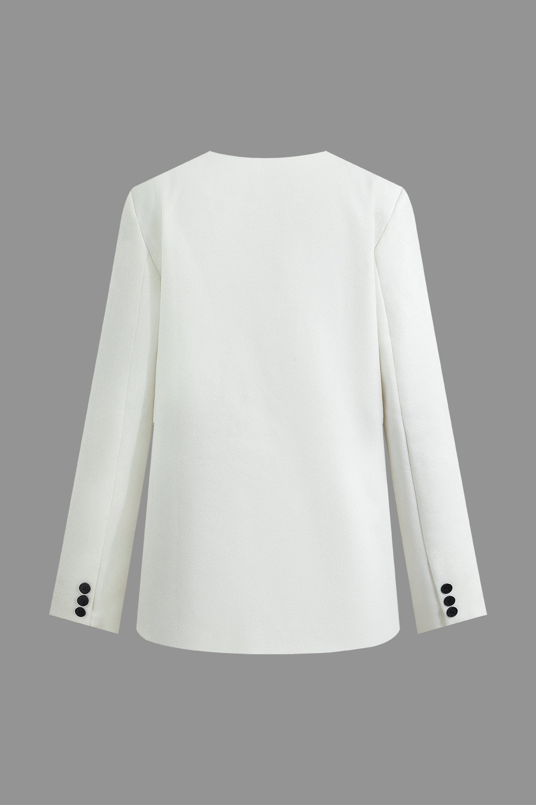 Chic Double-Breasted Round Neck Long Sleeve Wool Coat for Y2K and Coquette Aesthetic Chic Double-Breasted Round Neck Long Sleeve Wool Coat for Y2K and Coquette Aesthetic