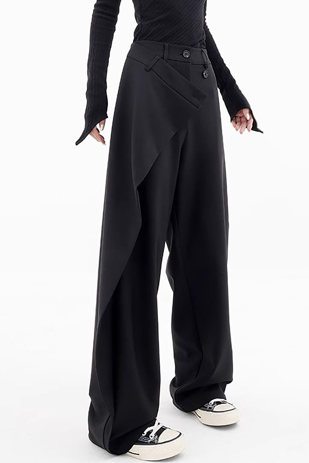 Chic Draped Wrap Straight Leg Suit Pants for Effortless Y2K Aesthetic Style Chic Draped Wrap Straight Leg Suit Pants for Effortless Y2K Aesthetic Style