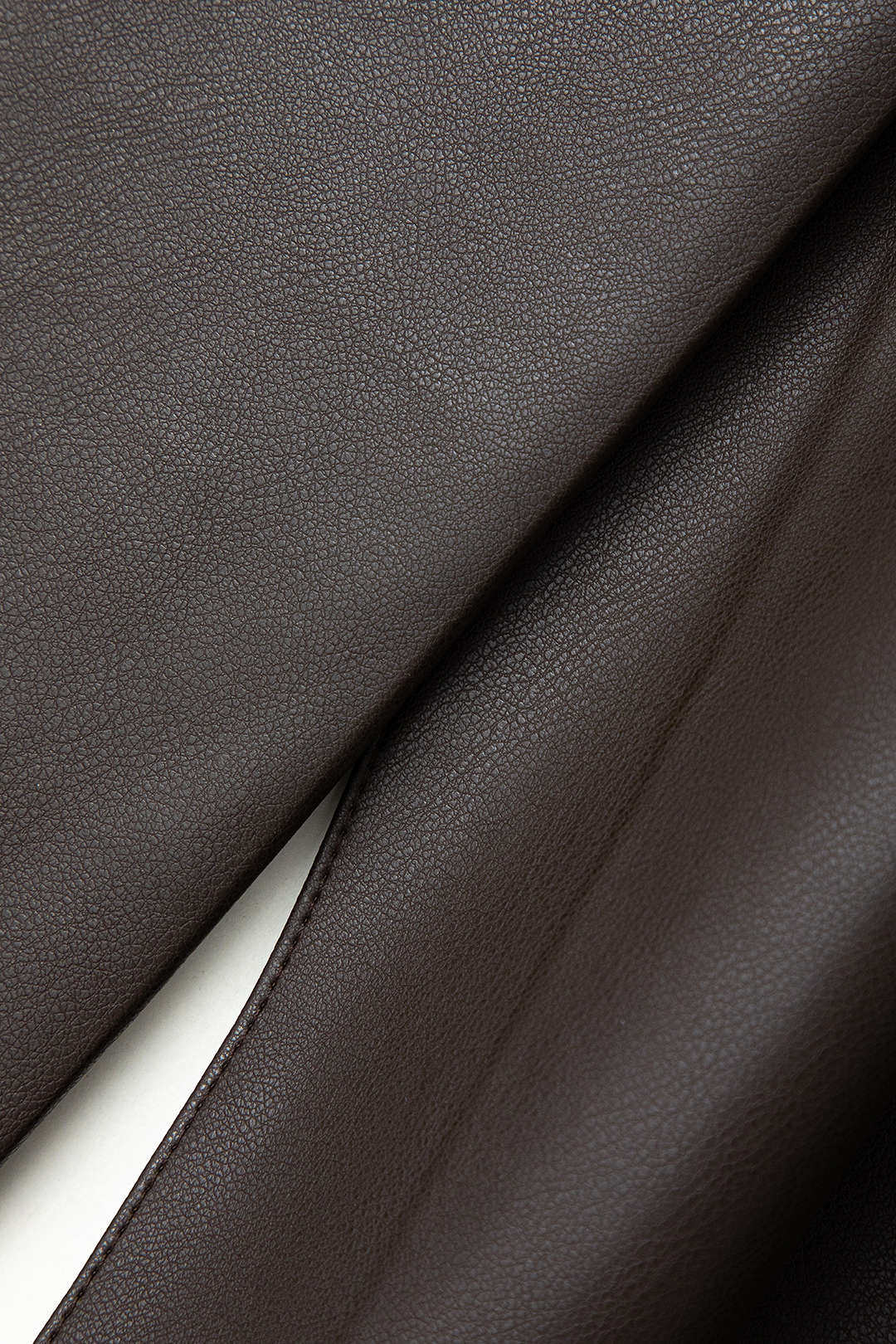 Chic Faux Leather Notched Lapel Belted Trench Coat for Y2K Aesthetic Fashion Lovers Chic Faux Leather Notched Lapel Belted Trench Coat for Y2K Aesthetic Fashion Lovers