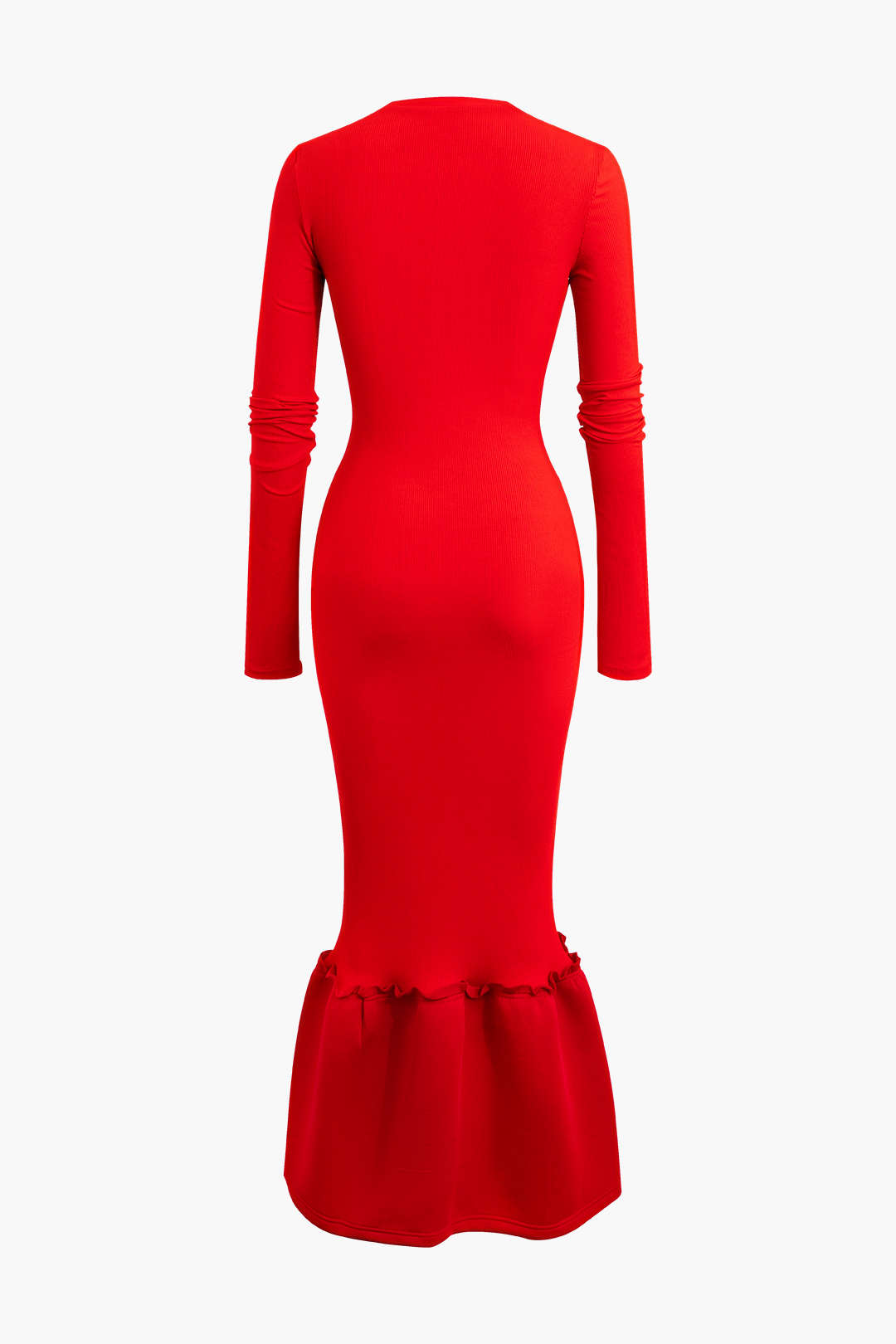 Chic Long Sleeve Mermaid Hem Maxi Dress for Y2K Fashion Lovers and Coquette Aesthetic Chic Long Sleeve Mermaid Hem Maxi Dress for Y2K Fashion Lovers and Coquette Aesthetic