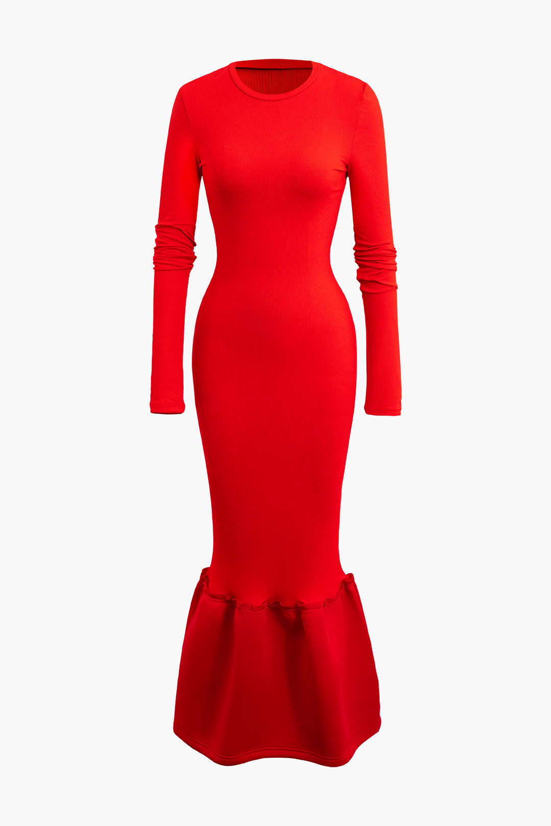 Chic Long Sleeve Mermaid Hem Maxi Dress for Y2K Fashion Lovers and Coquette Aesthetic Chic Long Sleeve Mermaid Hem Maxi Dress for Y2K Fashion Lovers and Coquette Aesthetic