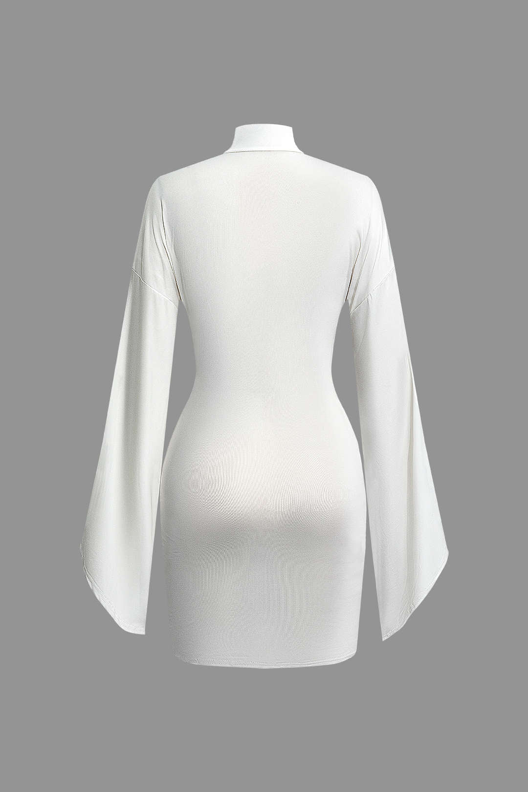 Chic Mock Neck Ruched Mini Dress with Buckle Detail for Y2K and Coquette Aesthetic Chic Mock Neck Ruched Mini Dress with Buckle Detail for Y2K and Coquette Aesthetic