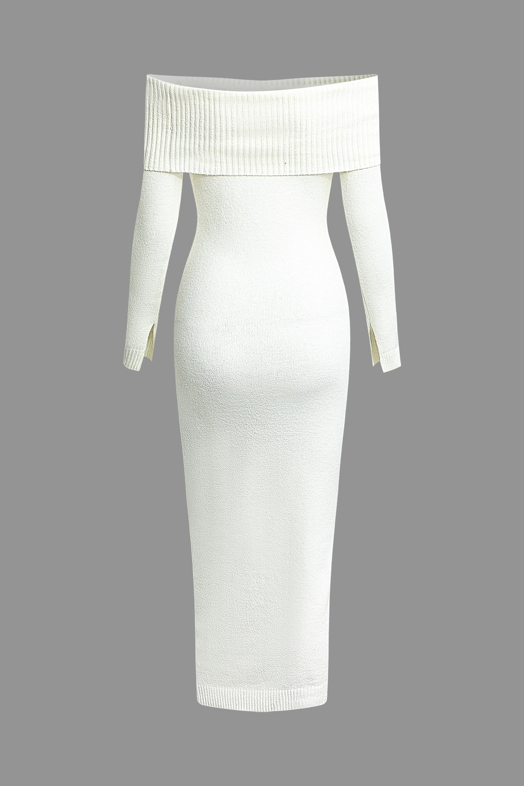Chic Off Shoulder Long Sleeve Knit Midi Dress for Y2K Fashion & Coquette Aesthetic Chic Off Shoulder Long Sleeve Knit Midi Dress for Y2K Fashion & Coquette Aesthetic