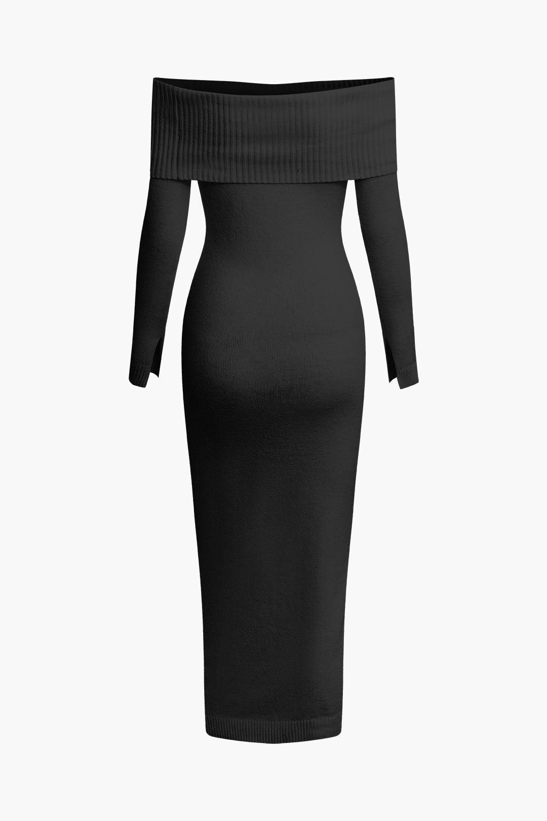 Chic Off Shoulder Long Sleeve Knit Midi Dress for Y2K Fashion & Coquette Aesthetic Chic Off Shoulder Long Sleeve Knit Midi Dress for Y2K Fashion & Coquette Aesthetic