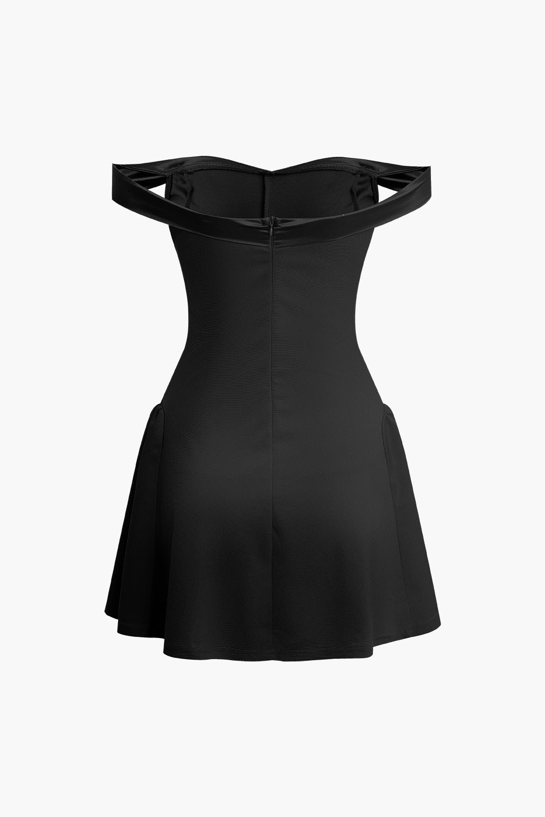 Chic Off Shoulder Pleated Mini Dress for Y2K Aesthetic and Coquette Style Lovers Chic Off Shoulder Pleated Mini Dress for Y2K Aesthetic and Coquette Style Lovers