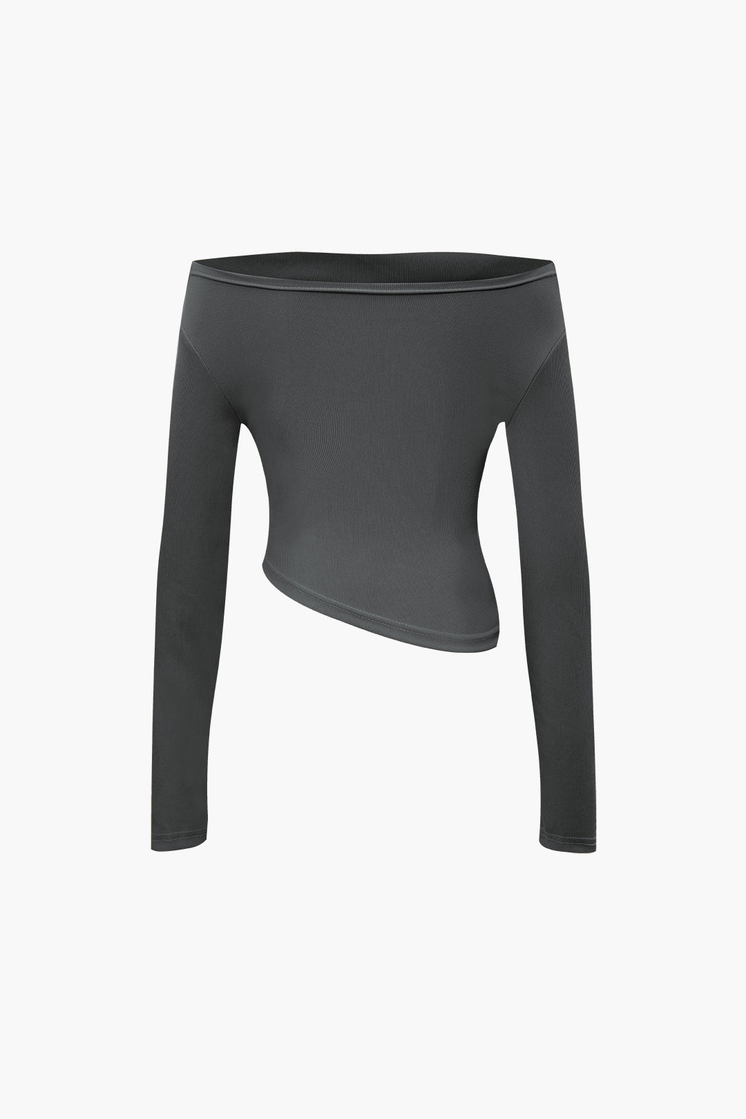 Chic Off Shoulder Ruched Asymmetric Top & Straight Leg Pants Set for Y2K Aesthetic Chic Off Shoulder Ruched Asymmetric Top & Straight Leg Pants Set for Y2K Aesthetic