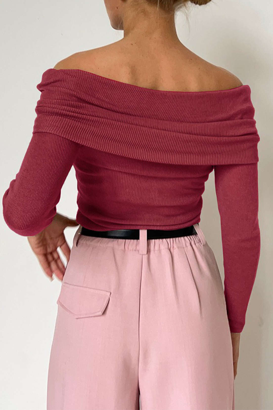 Chic Off The Shoulder Long Sleeve Knit Top for Y2K Fashion and Coquette Aesthetic Chic Off The Shoulder Long Sleeve Knit Top for Y2K Fashion and Coquette Aesthetic