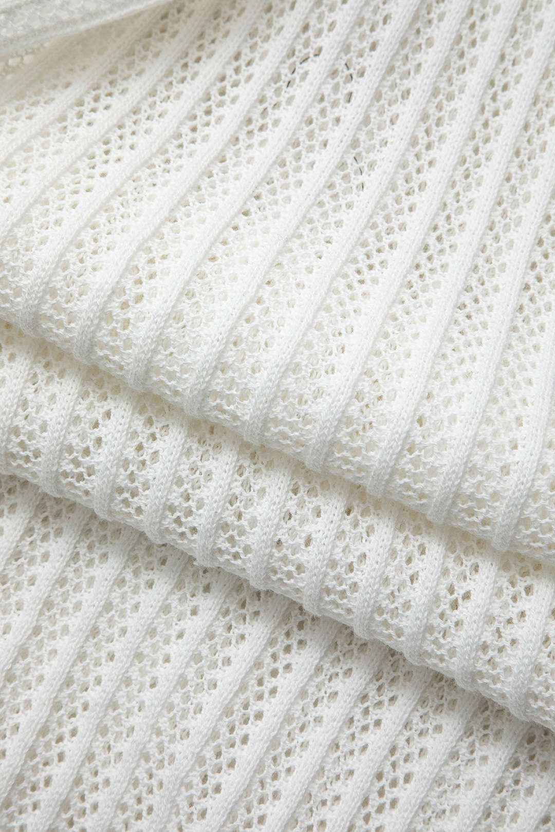 Chic Open Knit V-Neck Button-Up Long Sleeve Top & High-Waist Pants Set for Y2K Aesthetic Chic Open Knit V-Neck Button-Up Long Sleeve Top & High-Waist Pants Set for Y2K Aesthetic