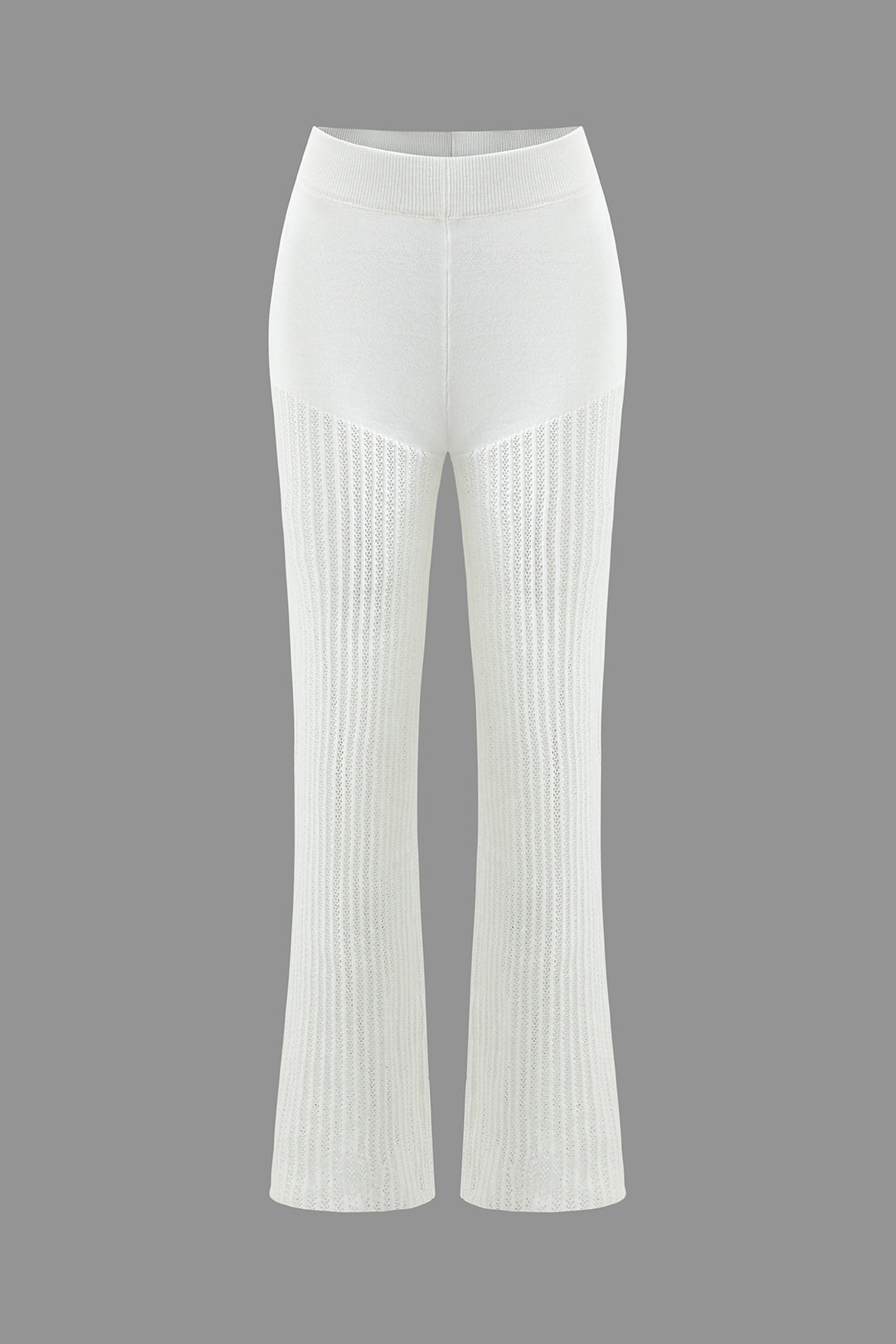 Chic Open Knit V-Neck Button-Up Long Sleeve Top & High-Waist Pants Set for Y2K Aesthetic Chic Open Knit V-Neck Button-Up Long Sleeve Top & High-Waist Pants Set for Y2K Aesthetic