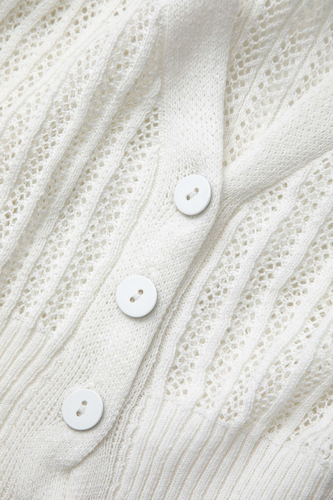 Chic Open Knit V-Neck Button-Up Long Sleeve Top & High-Waist Pants Set for Y2K Aesthetic Chic Open Knit V-Neck Button-Up Long Sleeve Top & High-Waist Pants Set for Y2K Aesthetic