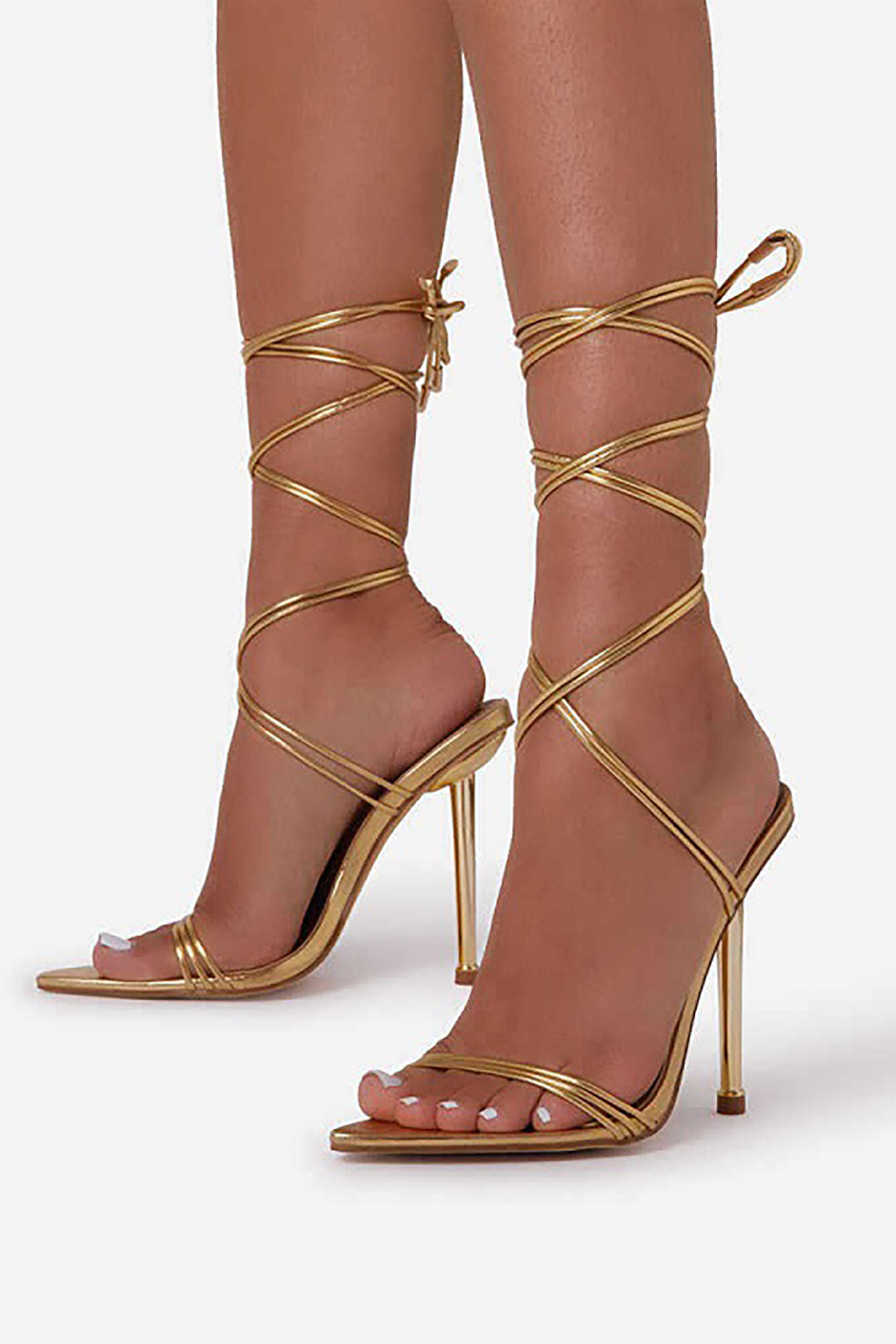 Chic Open Pointed-Toe Lace-Up High Heels for Y2K Fashion and Coquette Aesthetic Outfits