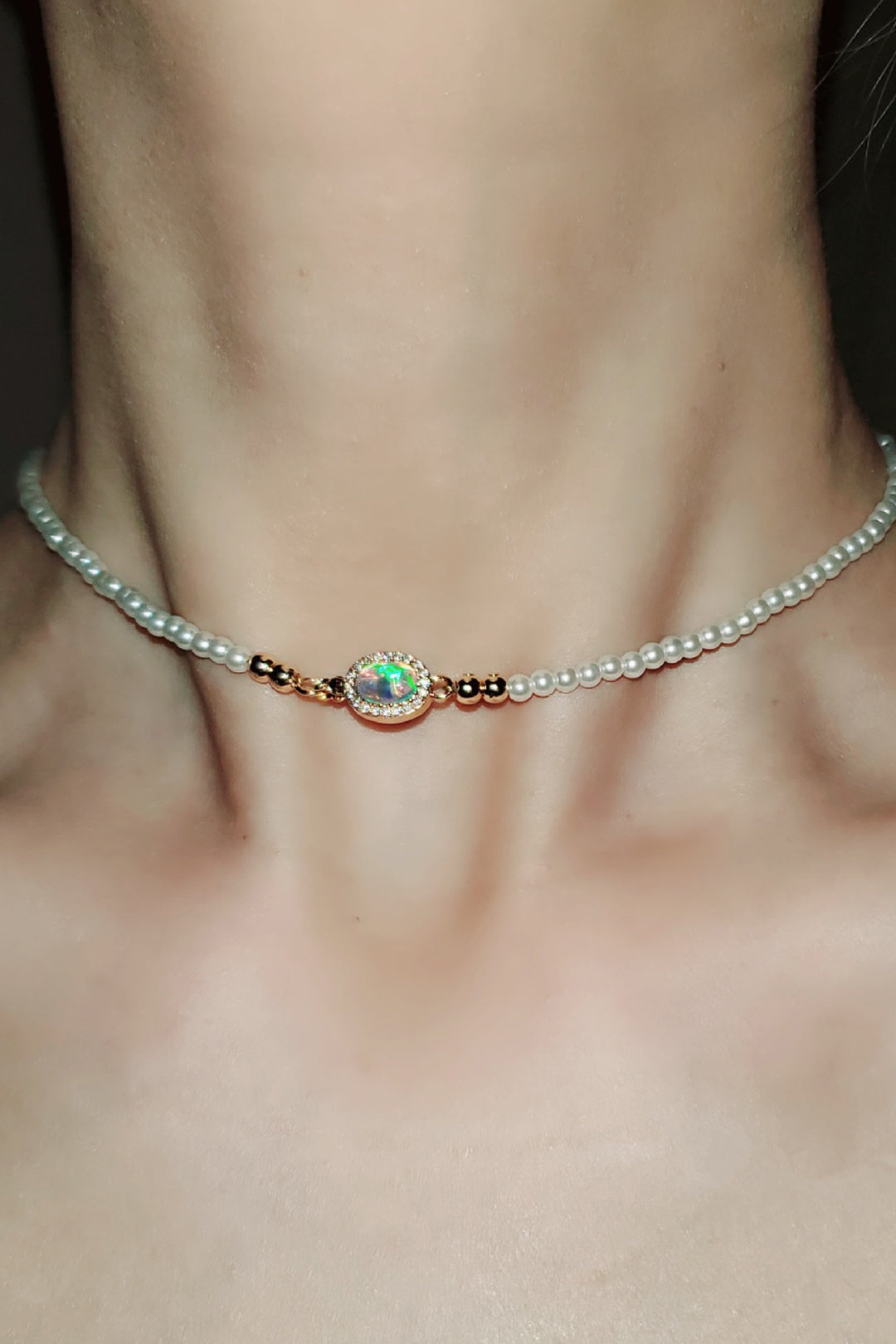 Chic Oval Bead Pearl Necklace for Y2K Aesthetic and Coquette Style Outfits