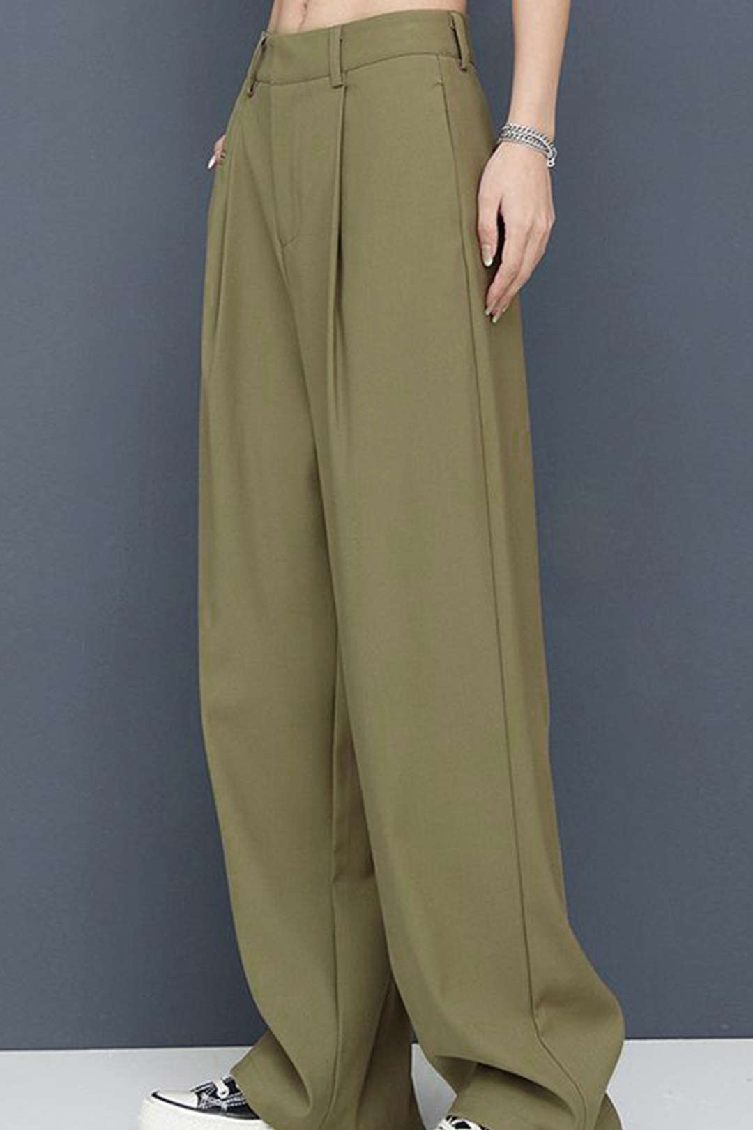 Chic Pleated Straight Leg Pants for Effortless Y2K Style and Aesthetic Outfits