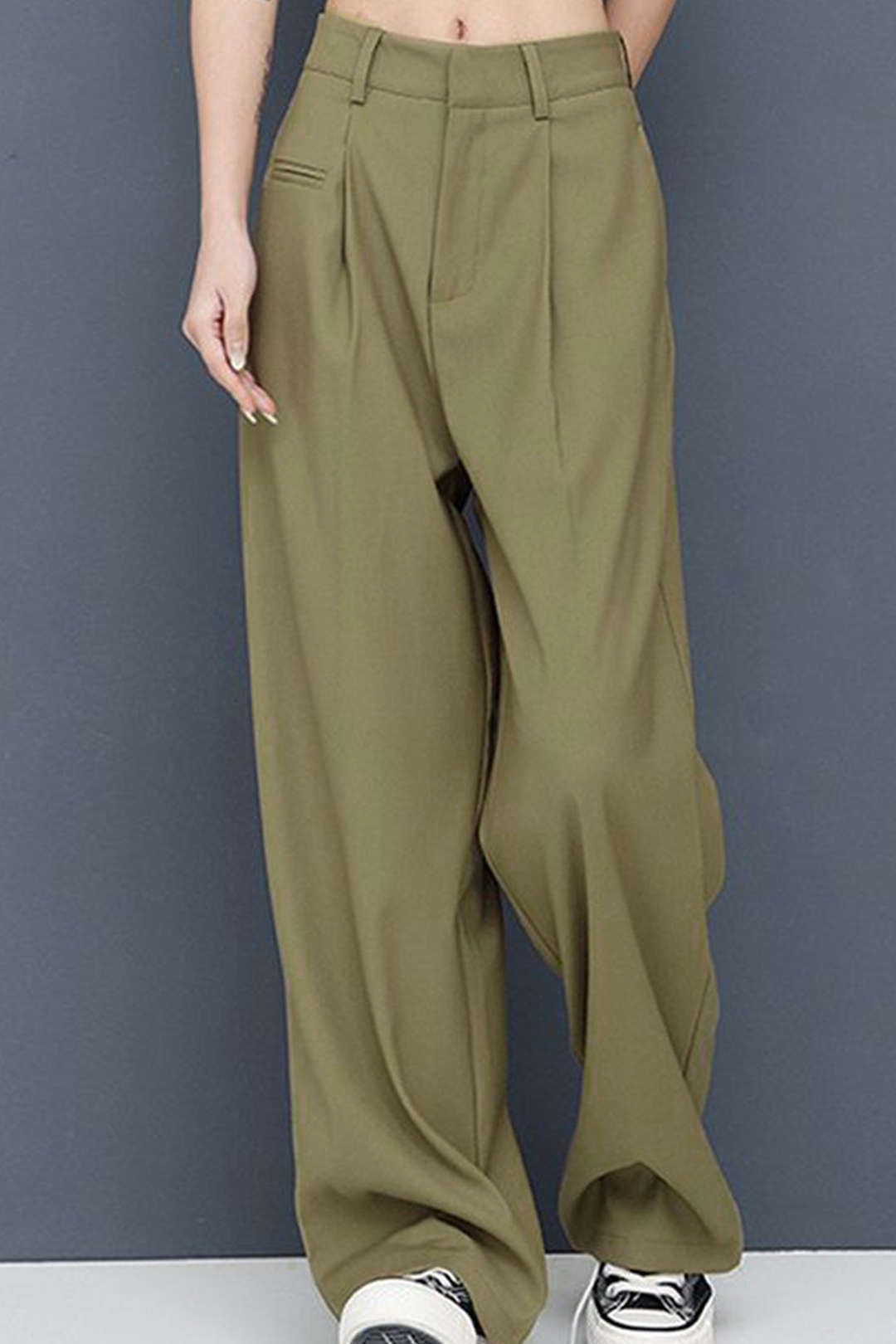Chic Pleated Straight Leg Pants for Effortless Y2K Style and Aesthetic Outfits