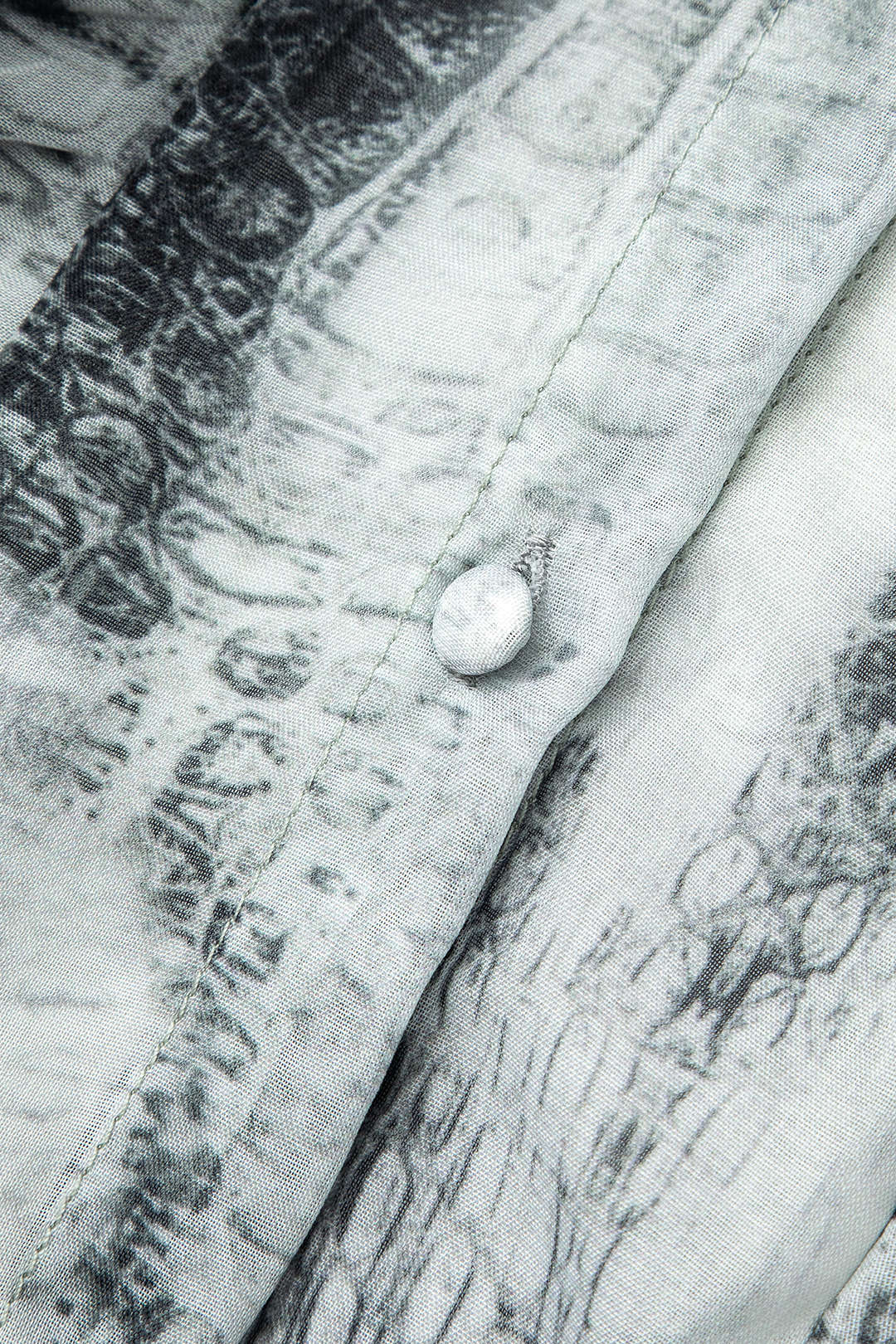 Chic Printed Button-Up Ruffle Front Long Sleeve Blouse for Y2K Aesthetic Outfits Chic Printed Button-Up Ruffle Front Long Sleeve Blouse for Y2K Aesthetic Outfits