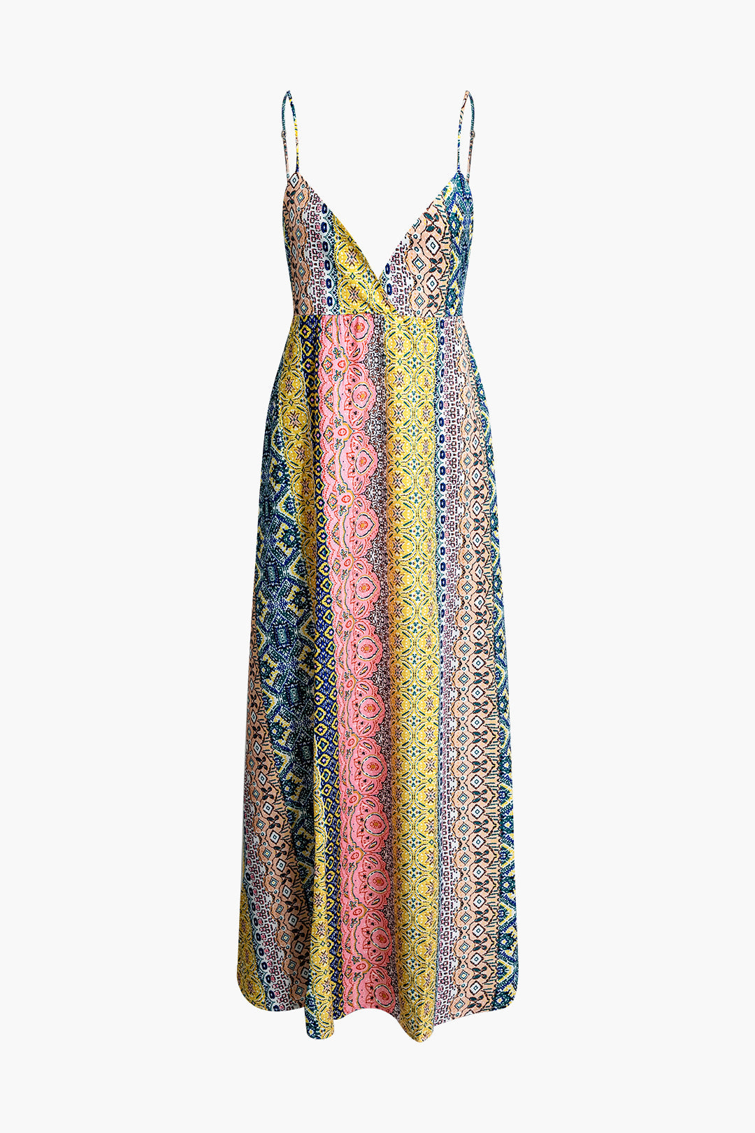 Chic Printed V-Neck Backless Slip Maxi Dress for Y2K Aesthetic and Coquette Style Chic Printed V-Neck Backless Slip Maxi Dress for Y2K Aesthetic and Coquette Style