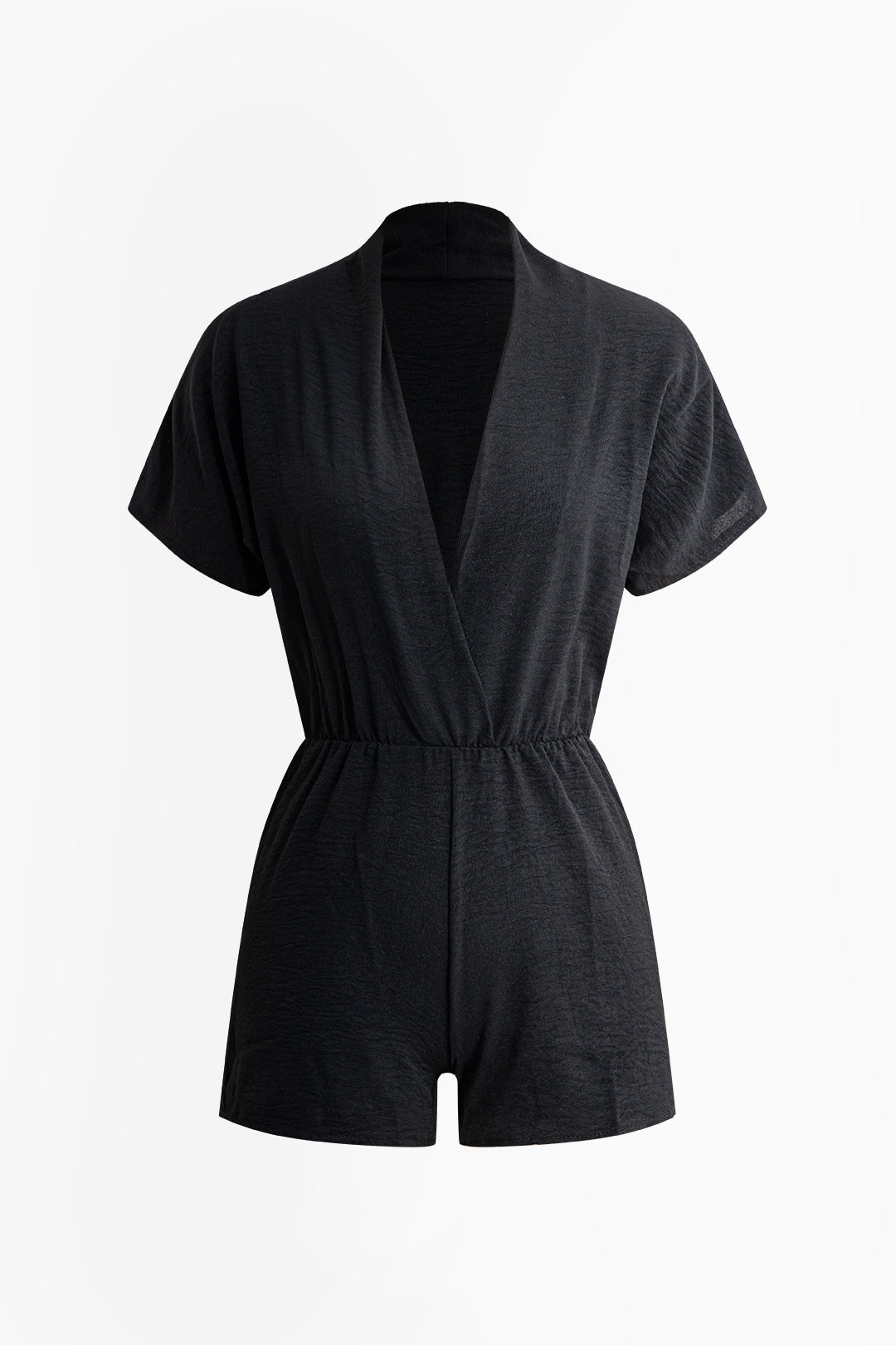 Chic Ruched V-Neck Romper for Y2K Fashion Lovers - Perfect for Coquette Aesthetic Outfits
