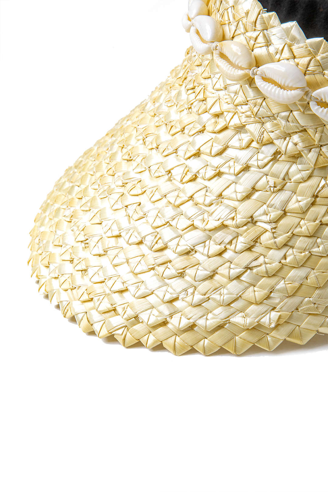 Chic Shell Detail Woven Straw Visor Hat for Y2K Fashion and Coquette Aesthetic Looks