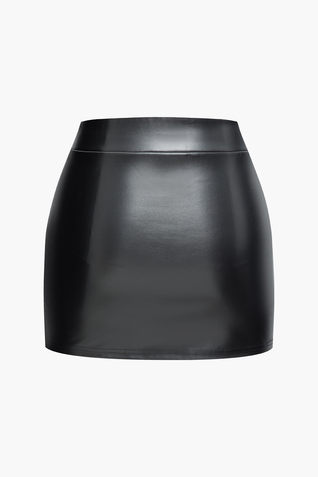 Chic Solid Color Faux Leather Tank Top and Mini Skirt Set for Y2K Aesthetic Outfits Chic Solid Color Faux Leather Tank Top and Mini Skirt Set for Y2K Aesthetic Outfits