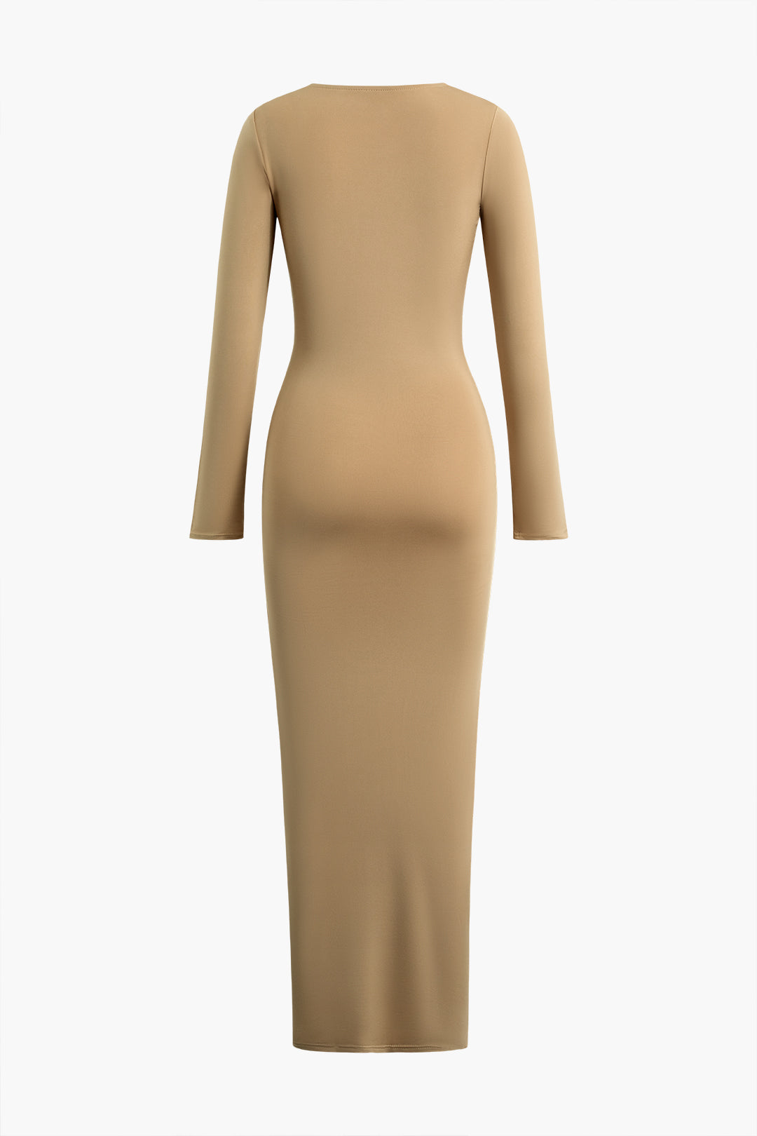 Chic Solid Crew Neck Long Sleeve Maxi Dress for Effortless Y2K Style and Aesthetic Vibes Chic Solid Crew Neck Long Sleeve Maxi Dress for Effortless Y2K Style and Aesthetic Vibes