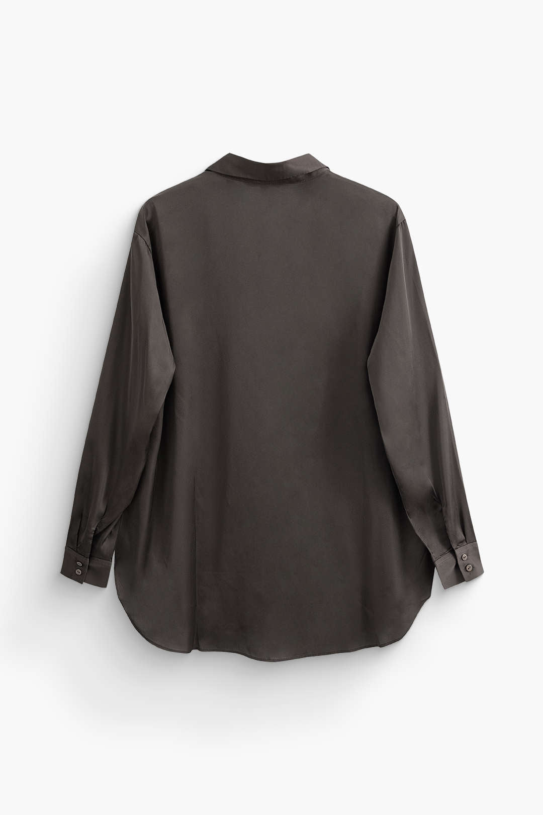 Chic Solid Curved Hem Button Up Shirt for Y2K Aesthetic and Coquette Style Outfits Chic Solid Curved Hem Button Up Shirt for Y2K Aesthetic and Coquette Style Outfits