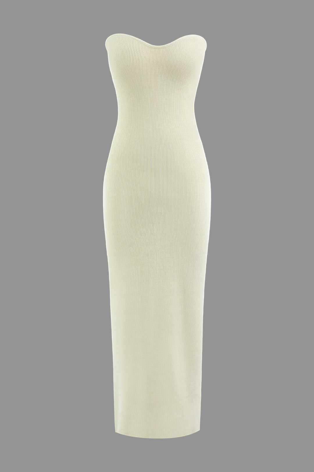Chic Solid Knit Strapless Midi Dress for Effortless Y2K Style and Coquette Aesthetic