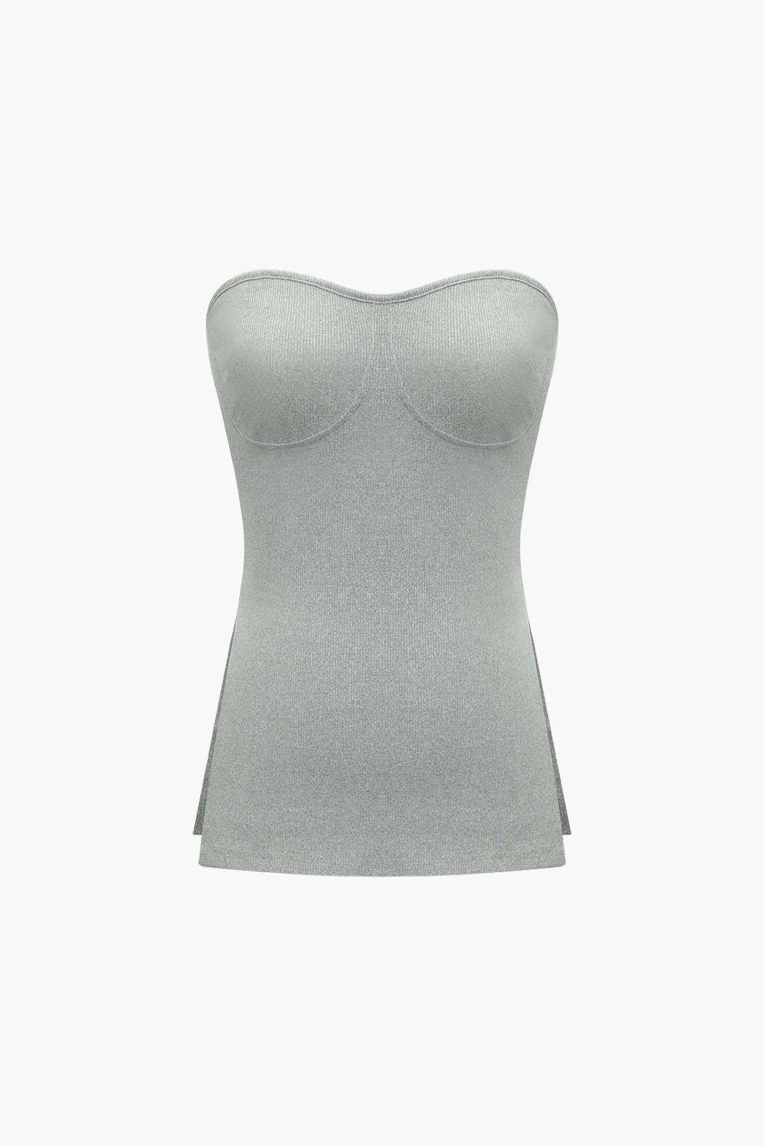 Chic Solid Knit Strapless Top and Shorts Set for Y2K Fashion Aesthetic Outfits Chic Solid Knit Strapless Top and Shorts Set for Y2K Fashion Aesthetic Outfits