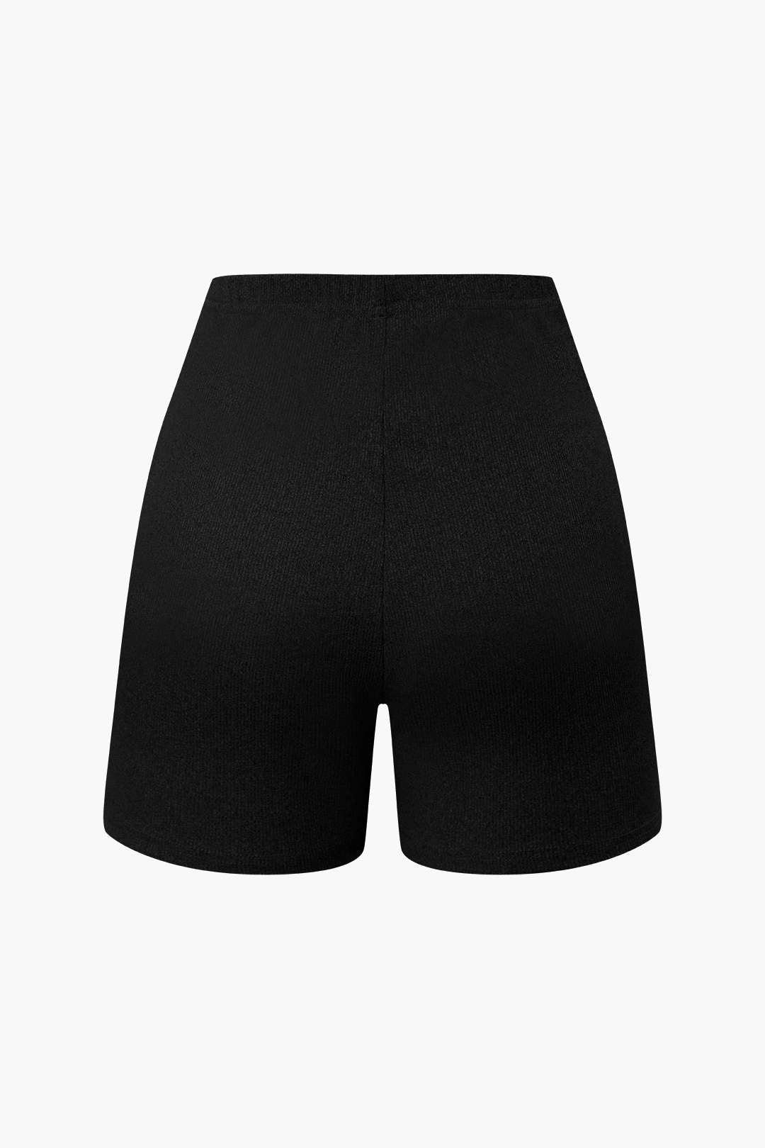 Chic Solid Knit Strapless Top and Shorts Set for Y2K Fashion Aesthetic Outfits Chic Solid Knit Strapless Top and Shorts Set for Y2K Fashion Aesthetic Outfits