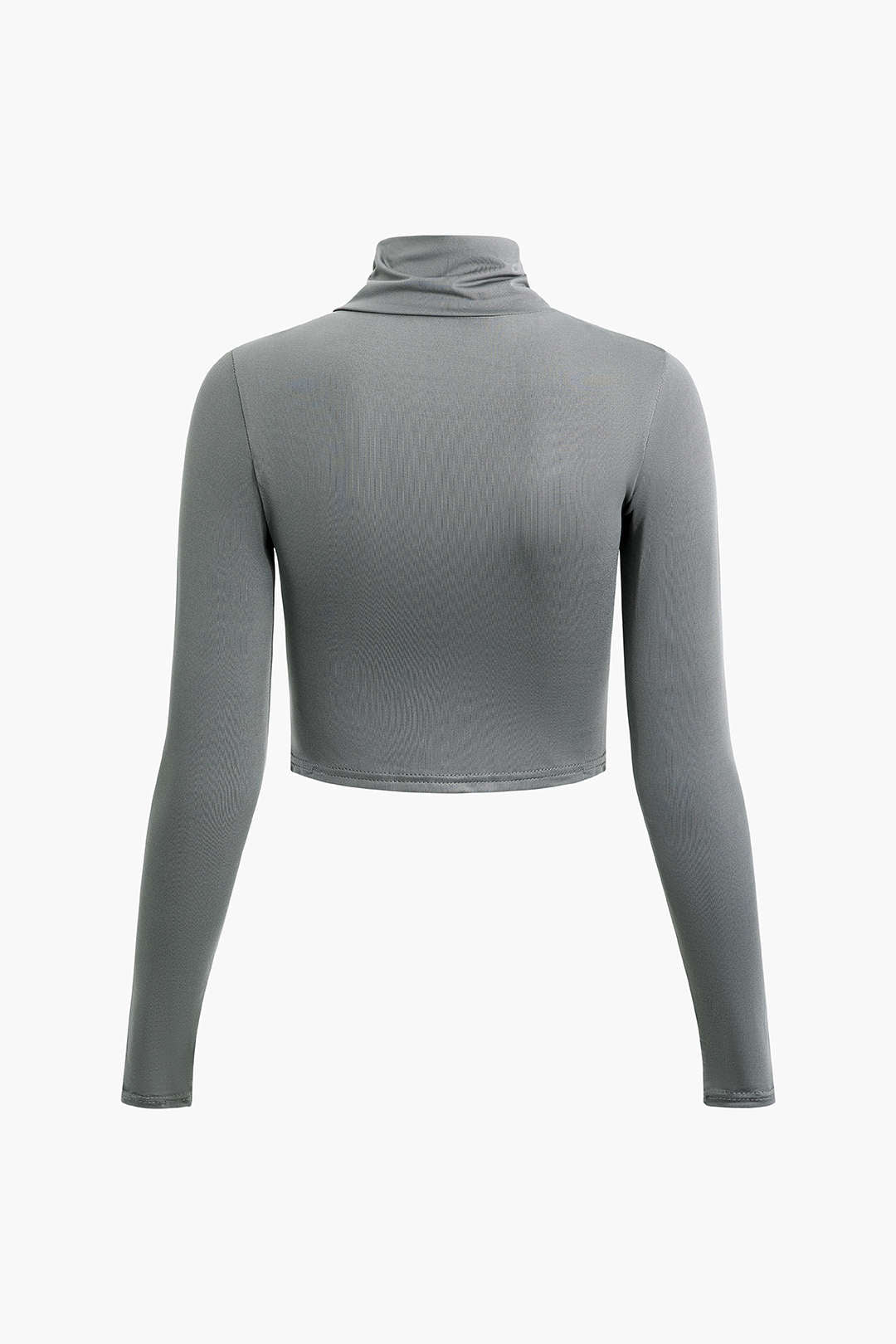 Chic Solid Mock Neck Long Sleeve Crop Top & Ruched Midi Skirt Set for Y2K Aesthetic Outfits Chic Solid Mock Neck Long Sleeve Crop Top & Ruched Midi Skirt Set for Y2K Aesthetic Outfits