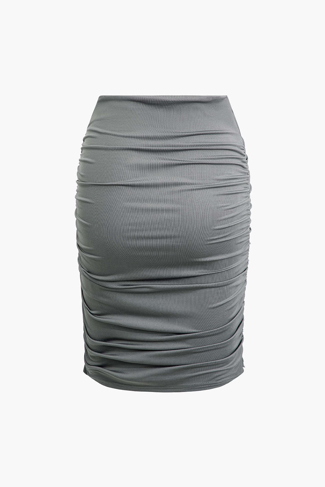 Chic Solid Mock Neck Long Sleeve Crop Top & Ruched Midi Skirt Set for Y2K Aesthetic Outfits Chic Solid Mock Neck Long Sleeve Crop Top & Ruched Midi Skirt Set for Y2K Aesthetic Outfits