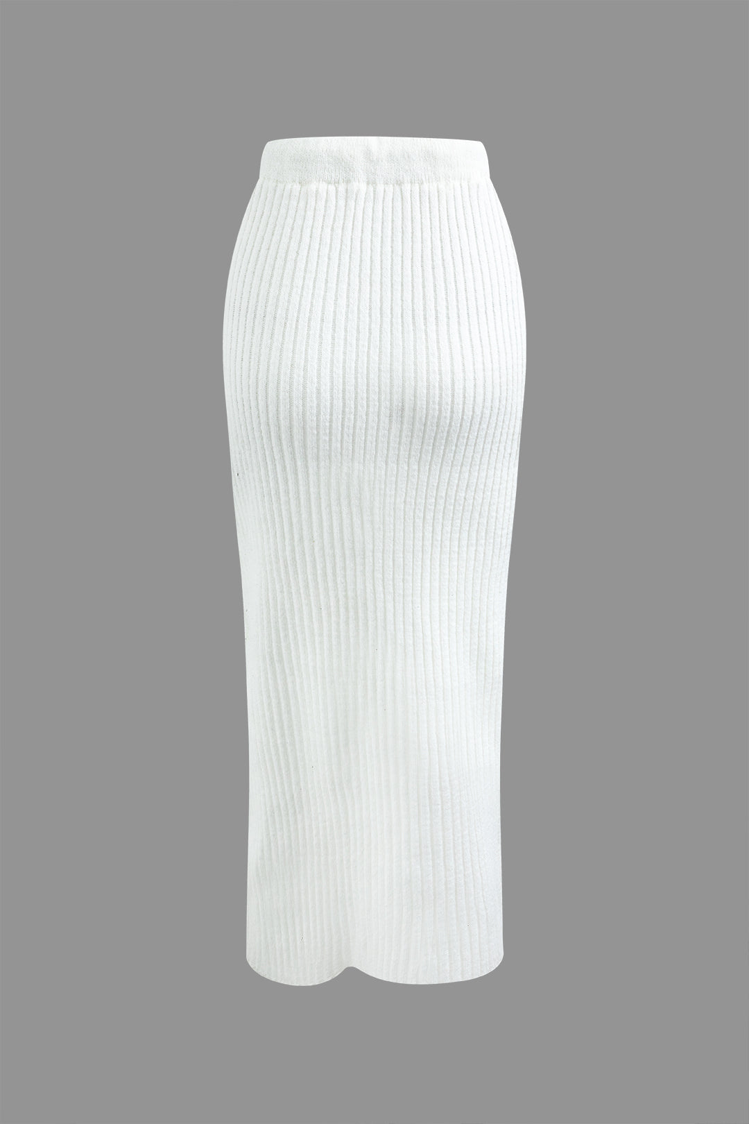 Chic Solid Rib Knit V-Neck Split Tank Top & Drawstring Midi Skirt Set for Y2K Aesthetic Chic Solid Rib Knit V-Neck Split Tank Top & Drawstring Midi Skirt Set for Y2K Aesthetic